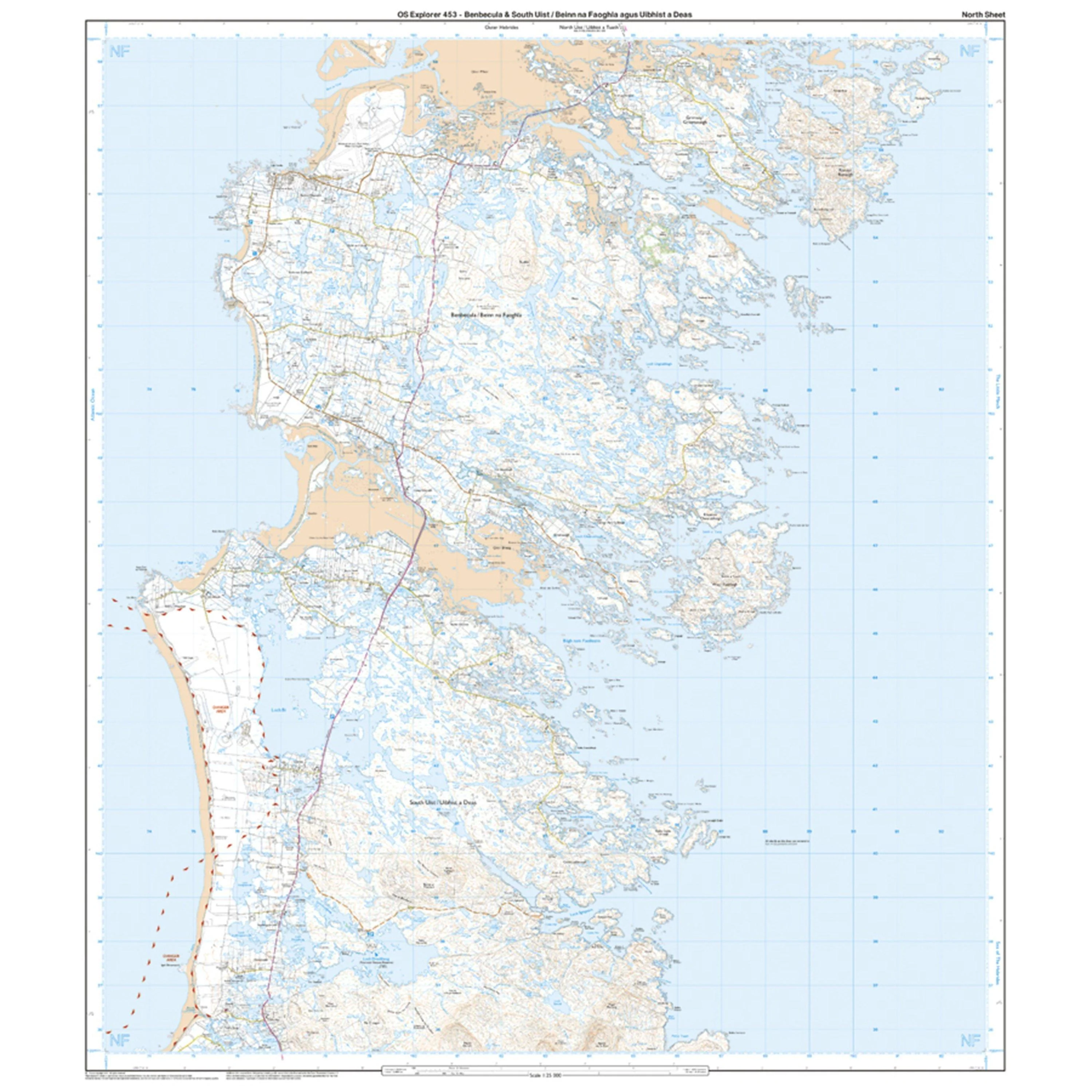 Explorer 453 Benbecula & South Uist Map With Digital Version - Image 3