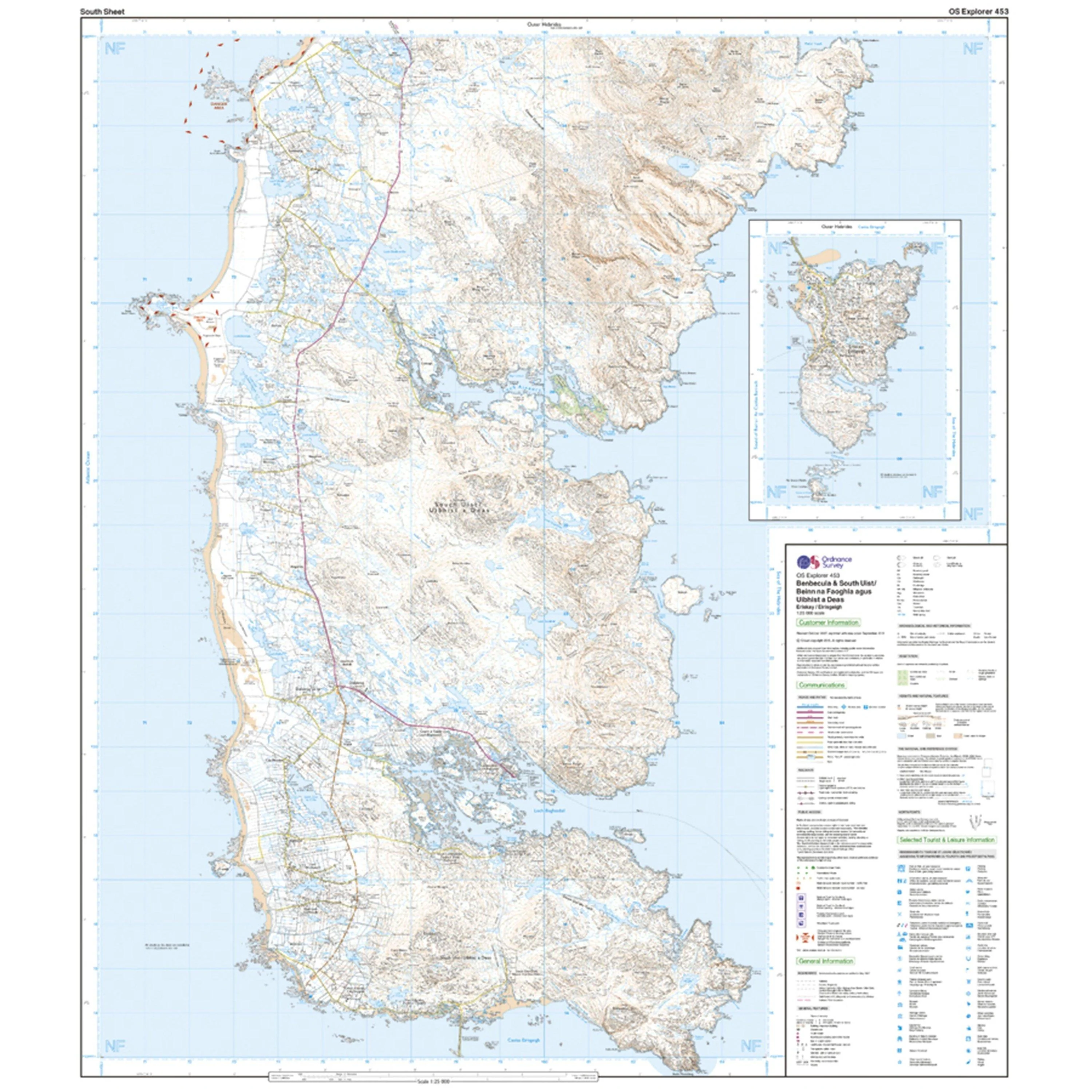 Explorer 453 Benbecula & South Uist Map With Digital Version - Image 4