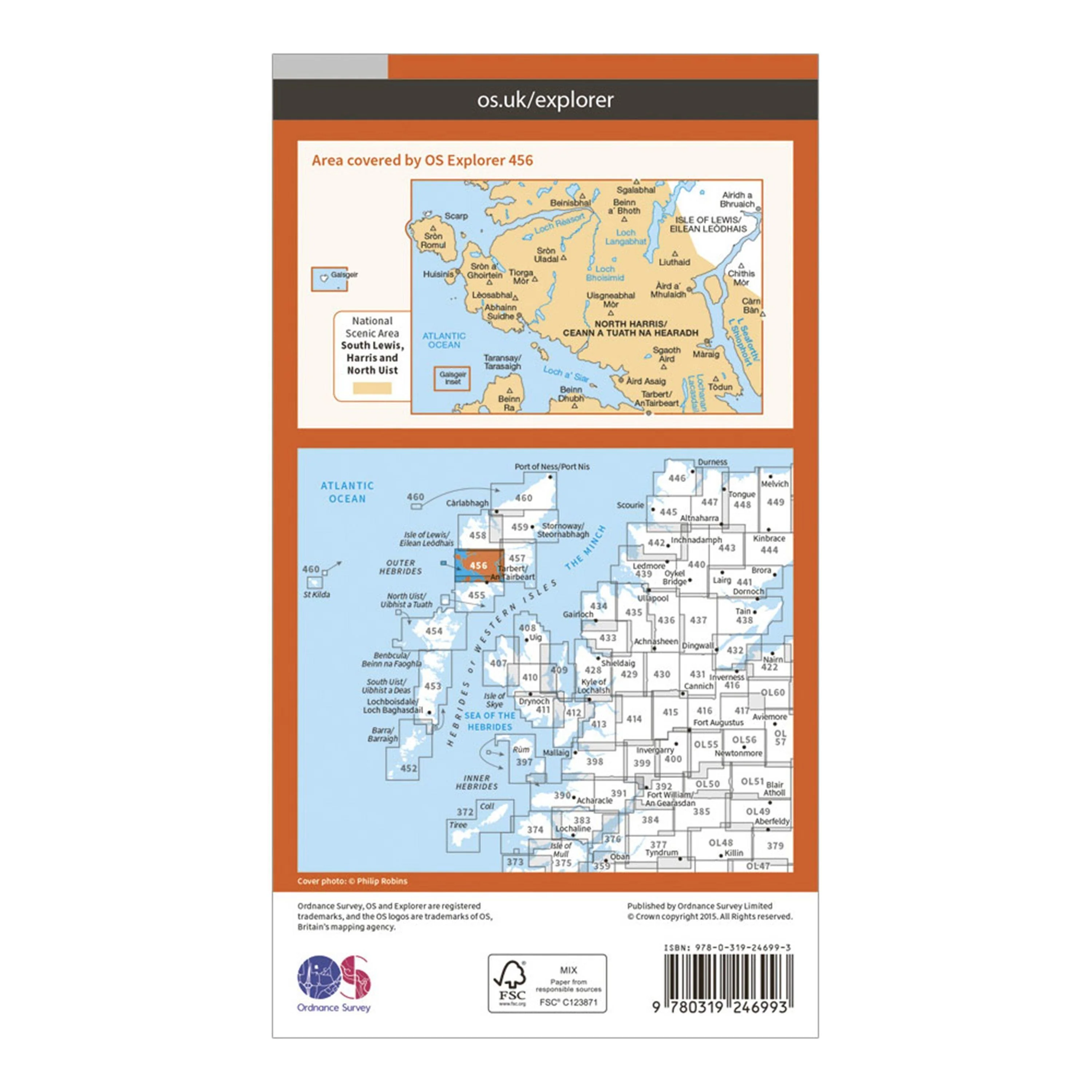 Explorer 456 North Harris  Loch Seaforth Map With Digital Version - Image 2