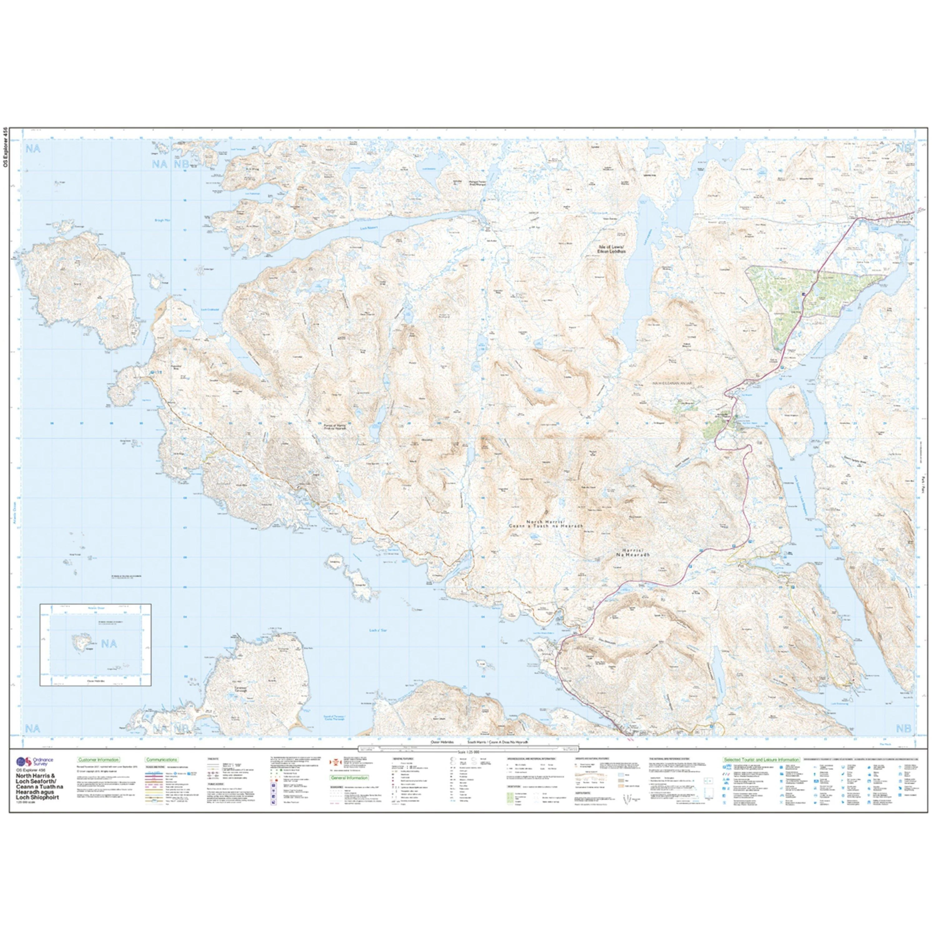Explorer 456 North Harris  Loch Seaforth Map With Digital Version - Image 3