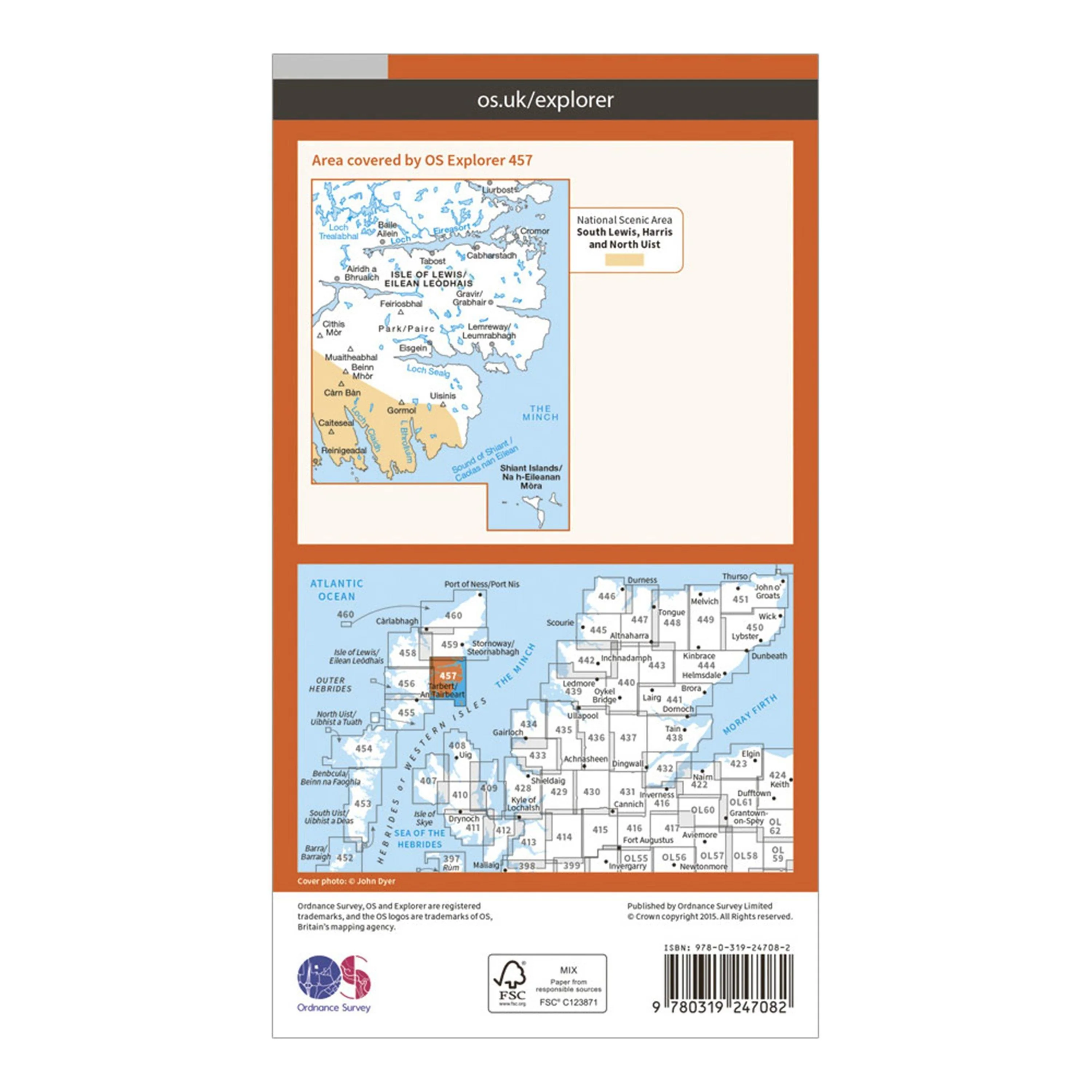 Explorer 457 South East Lewis Map With Digital Version - Image 2