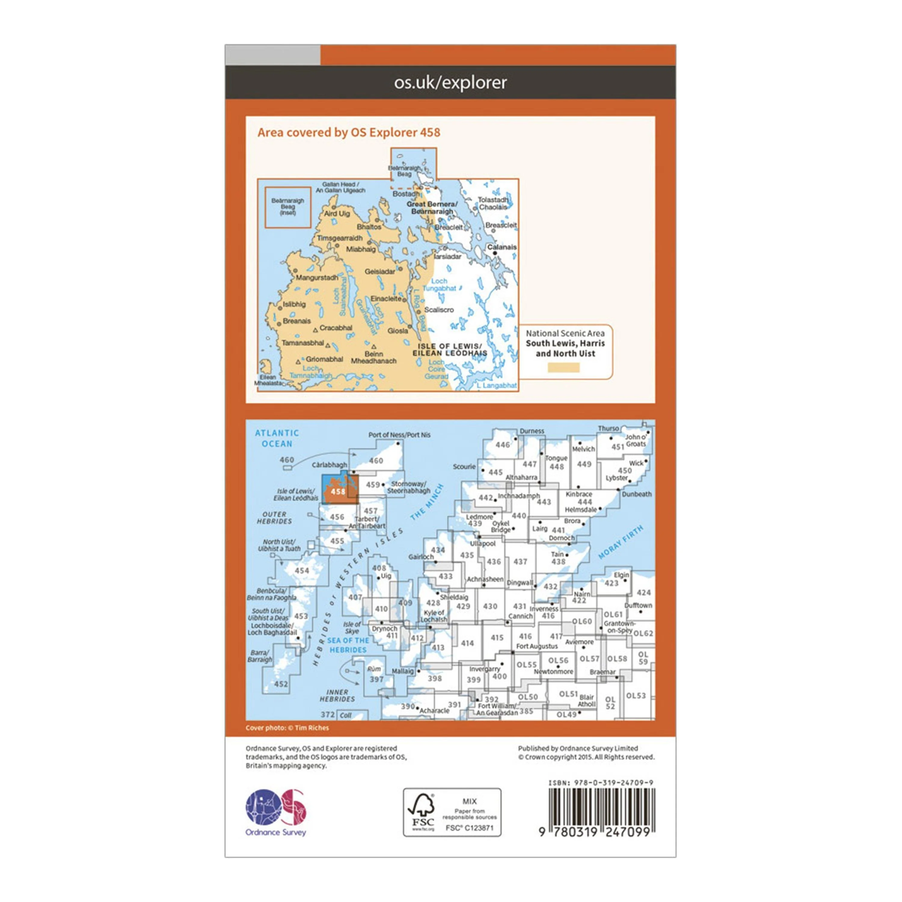 Explorer 458 West Lewis Map With Digital Version - Image 2