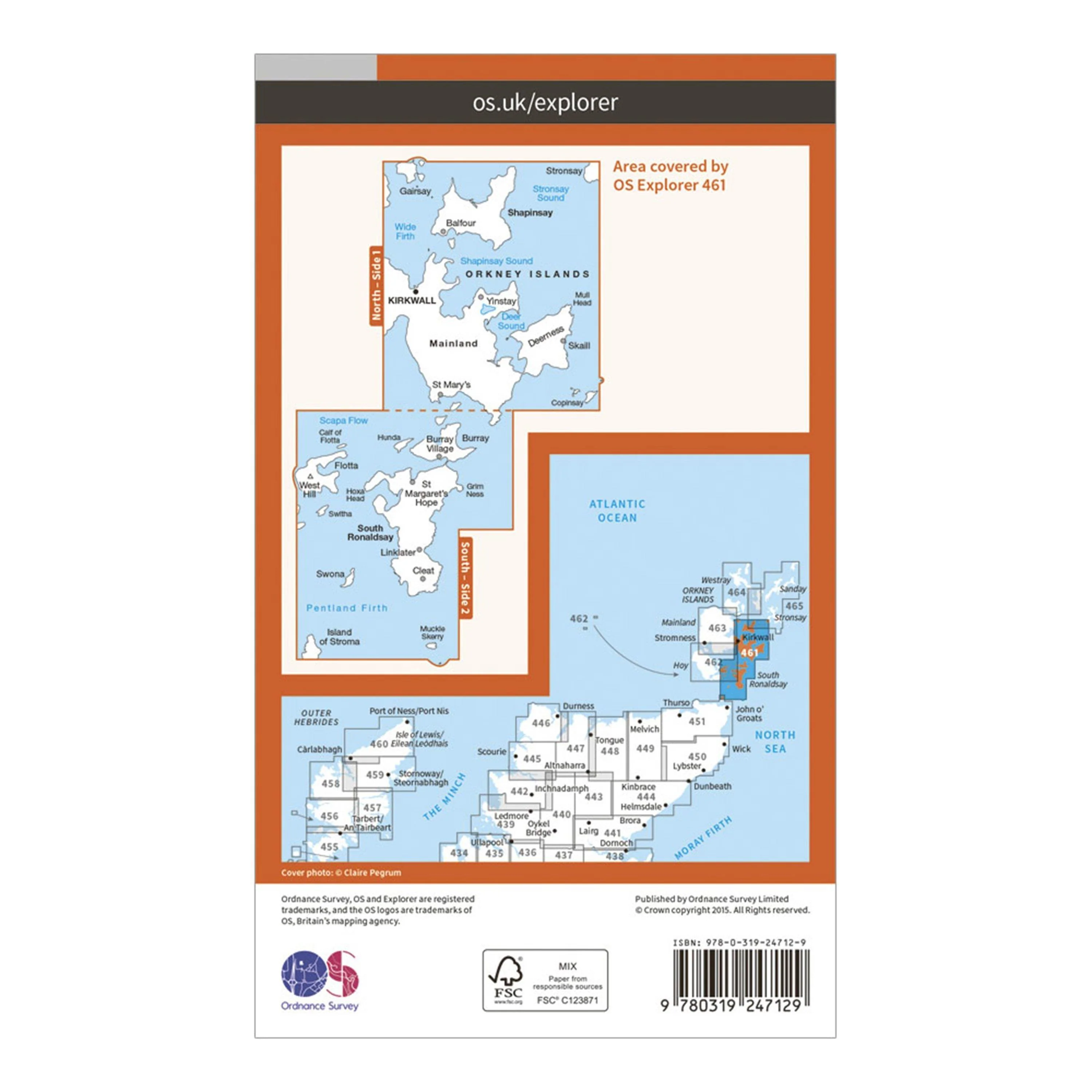 Explorer 461 Orkney East Mainland Map With Digital Version - Image 2