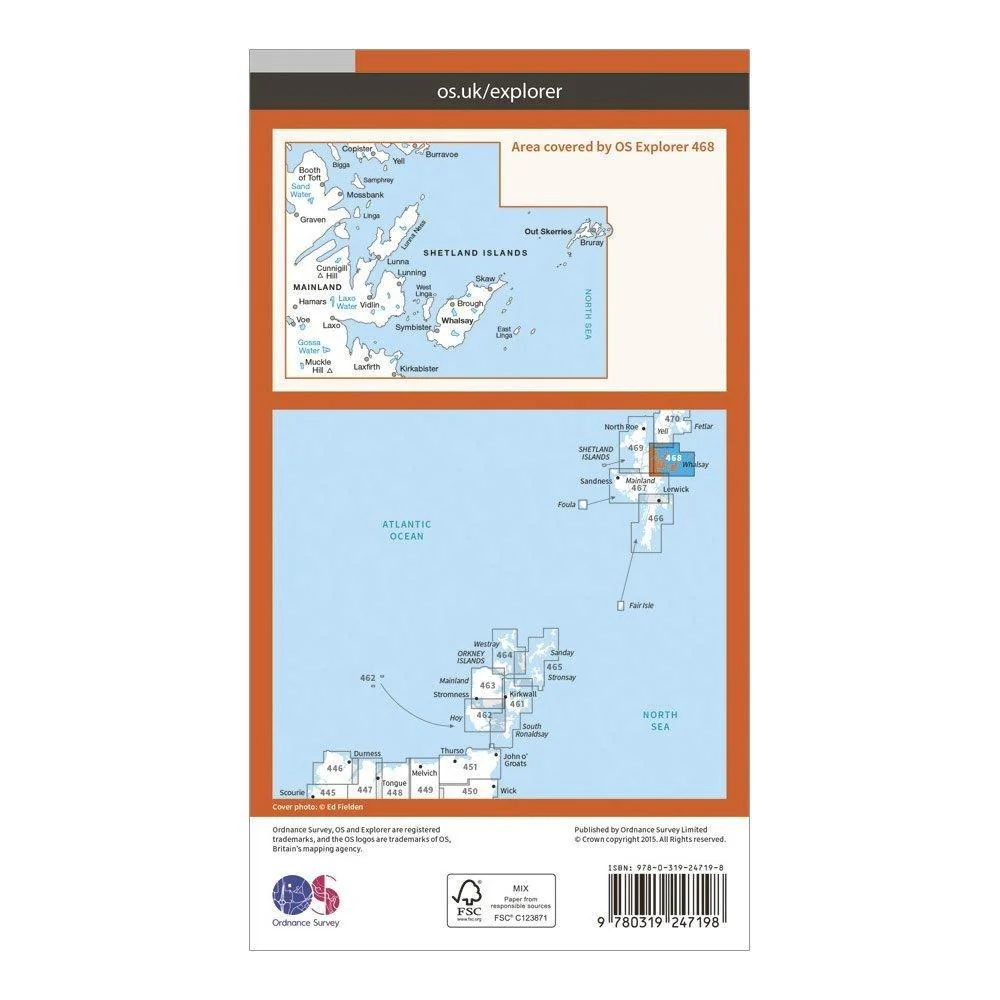 Explorer 468 Shetland Mainland North East Map With Digital Version - Image 2