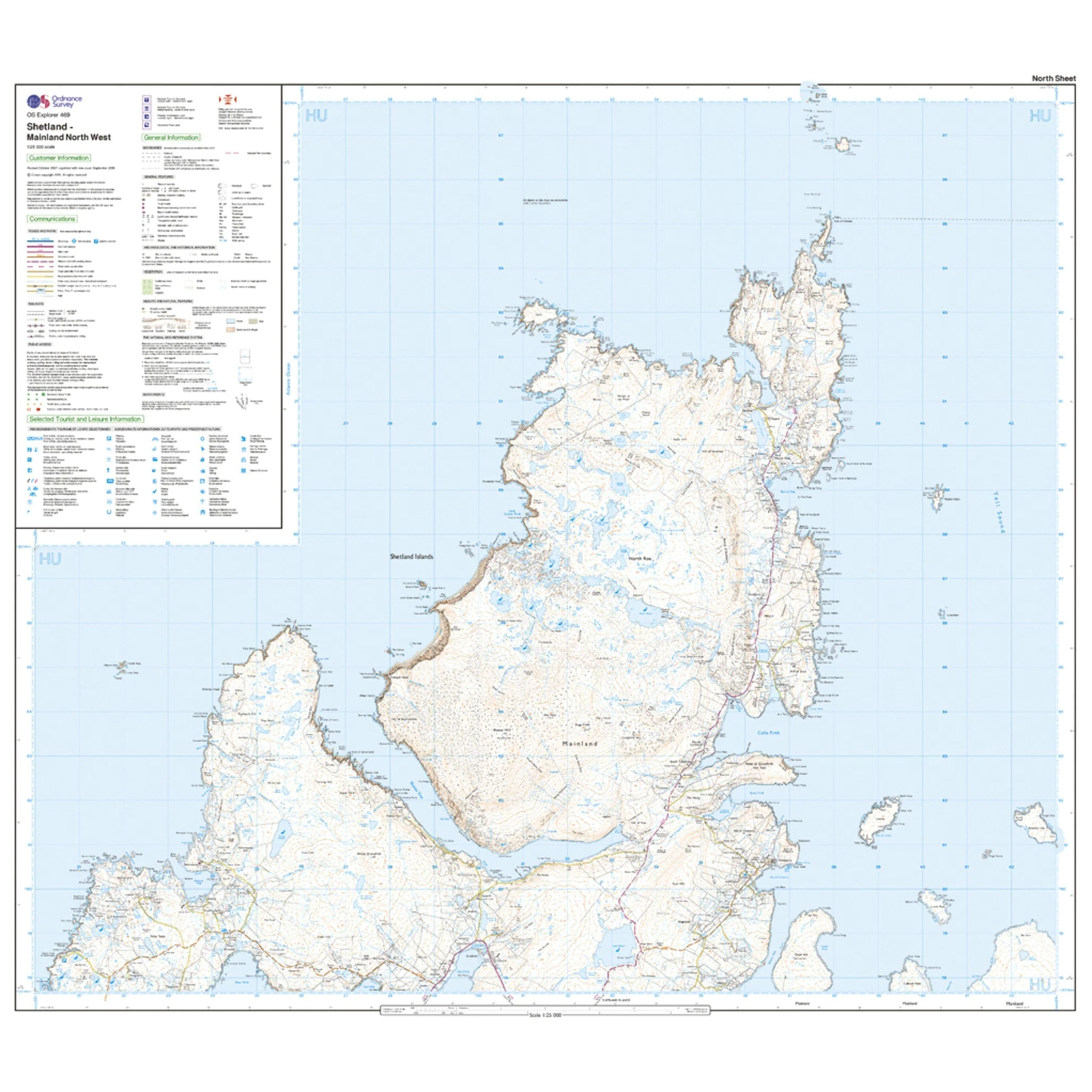 Explorer 469 Shetland Mainland North West Map With Digital Version - Image 3