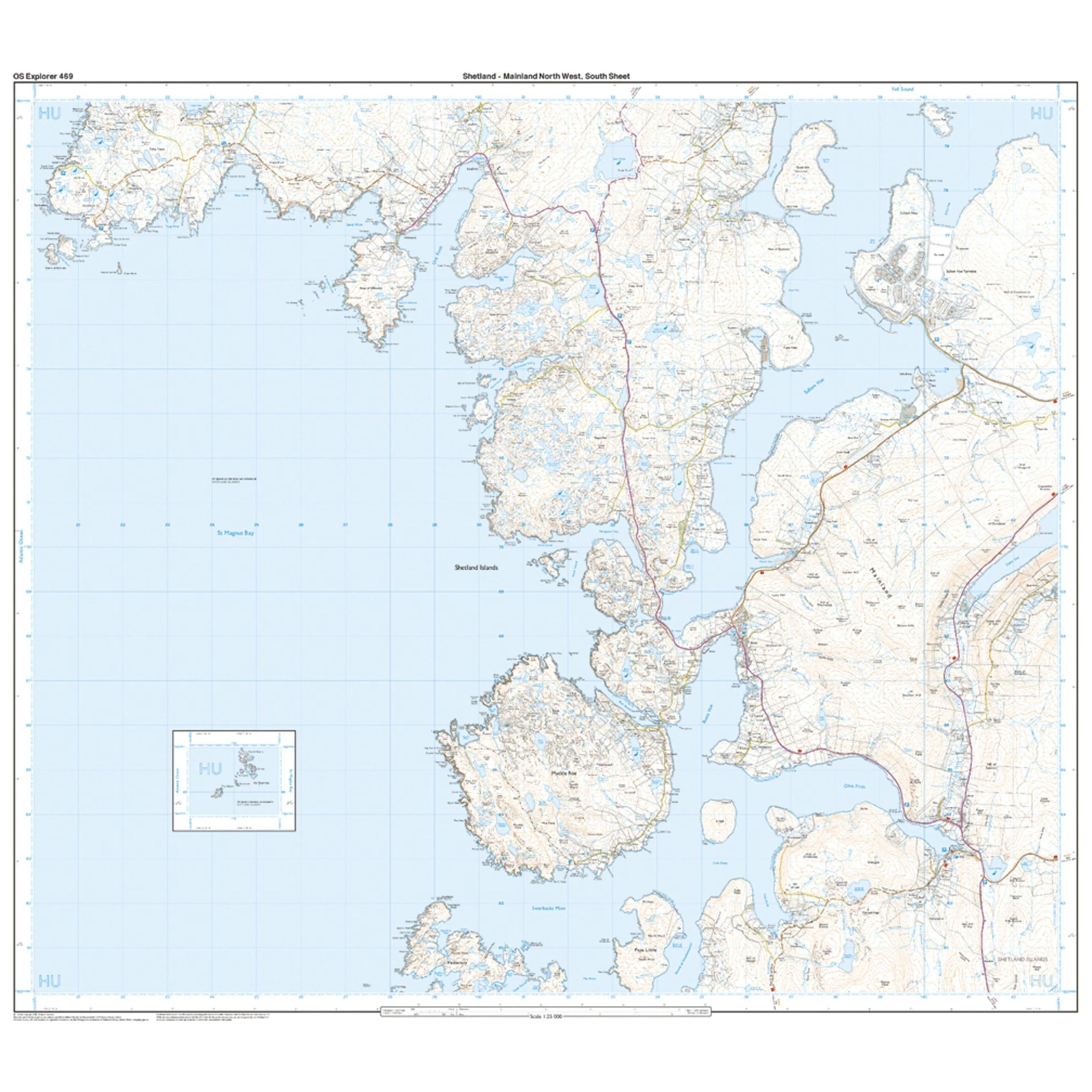 Explorer 469 Shetland Mainland North West Map With Digital Version - Image 4