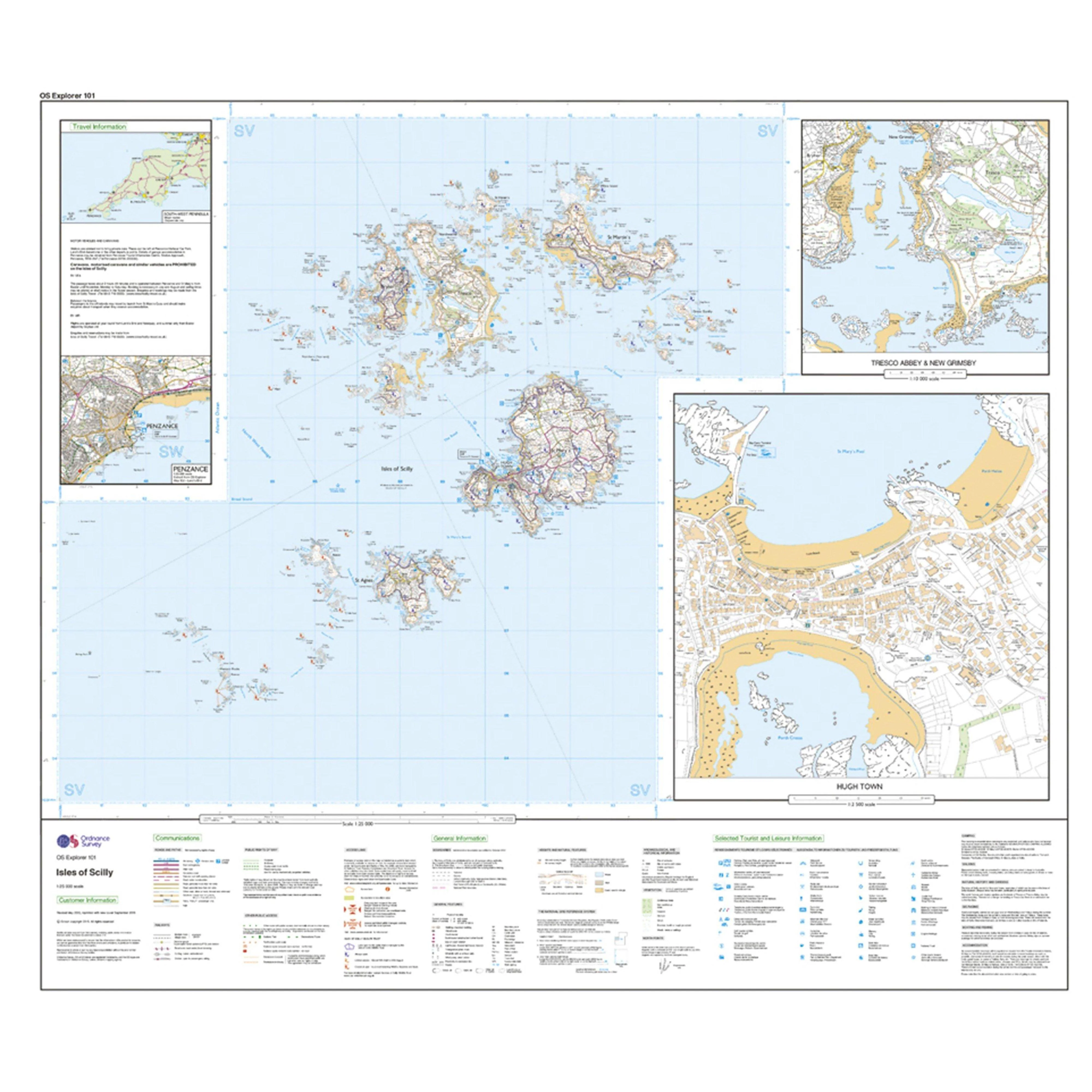 Explorer Active 101 Isles of Scilly Map With Digital Version - Image 3