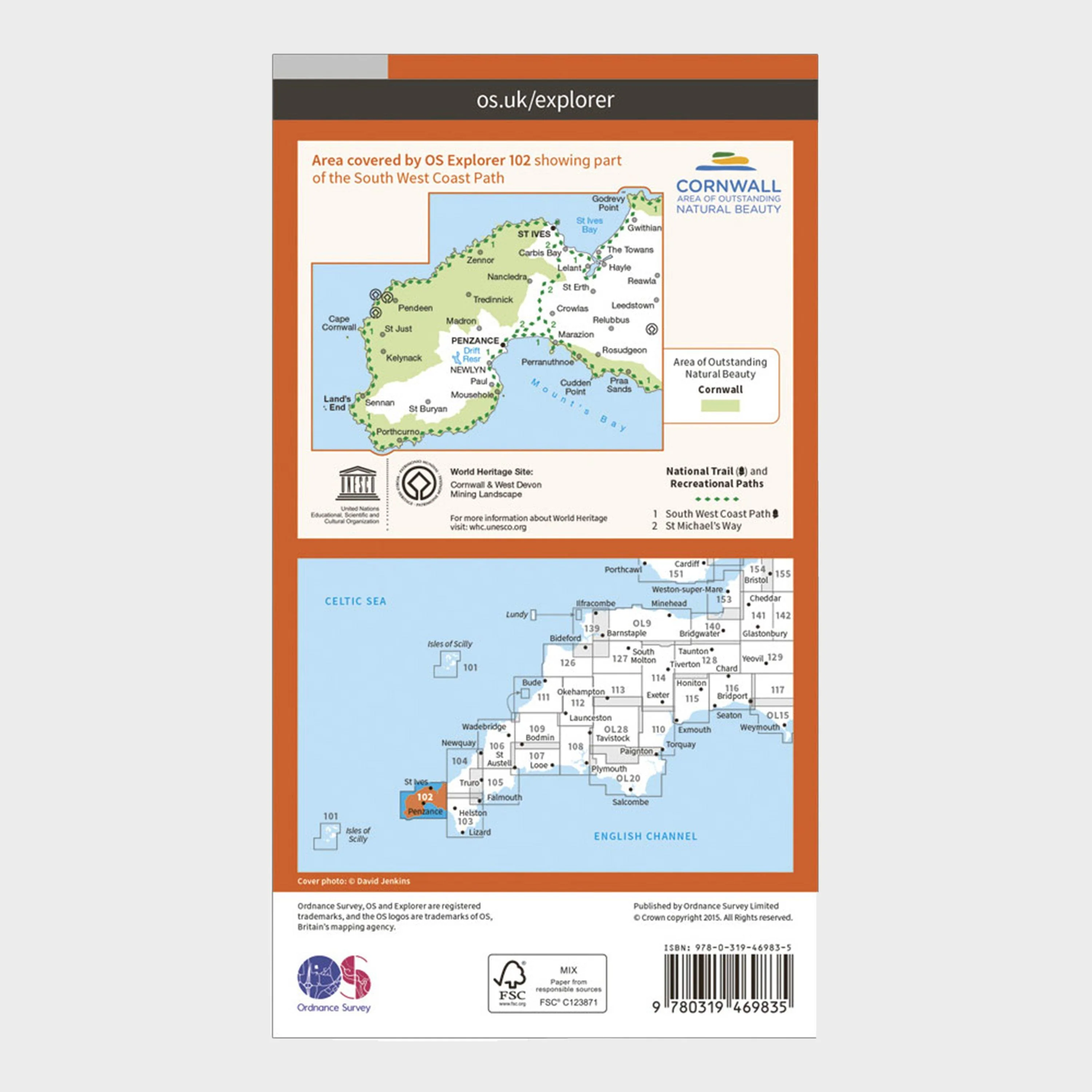 Explorer Active 102 Land's End Map With Digital Version - Image 2
