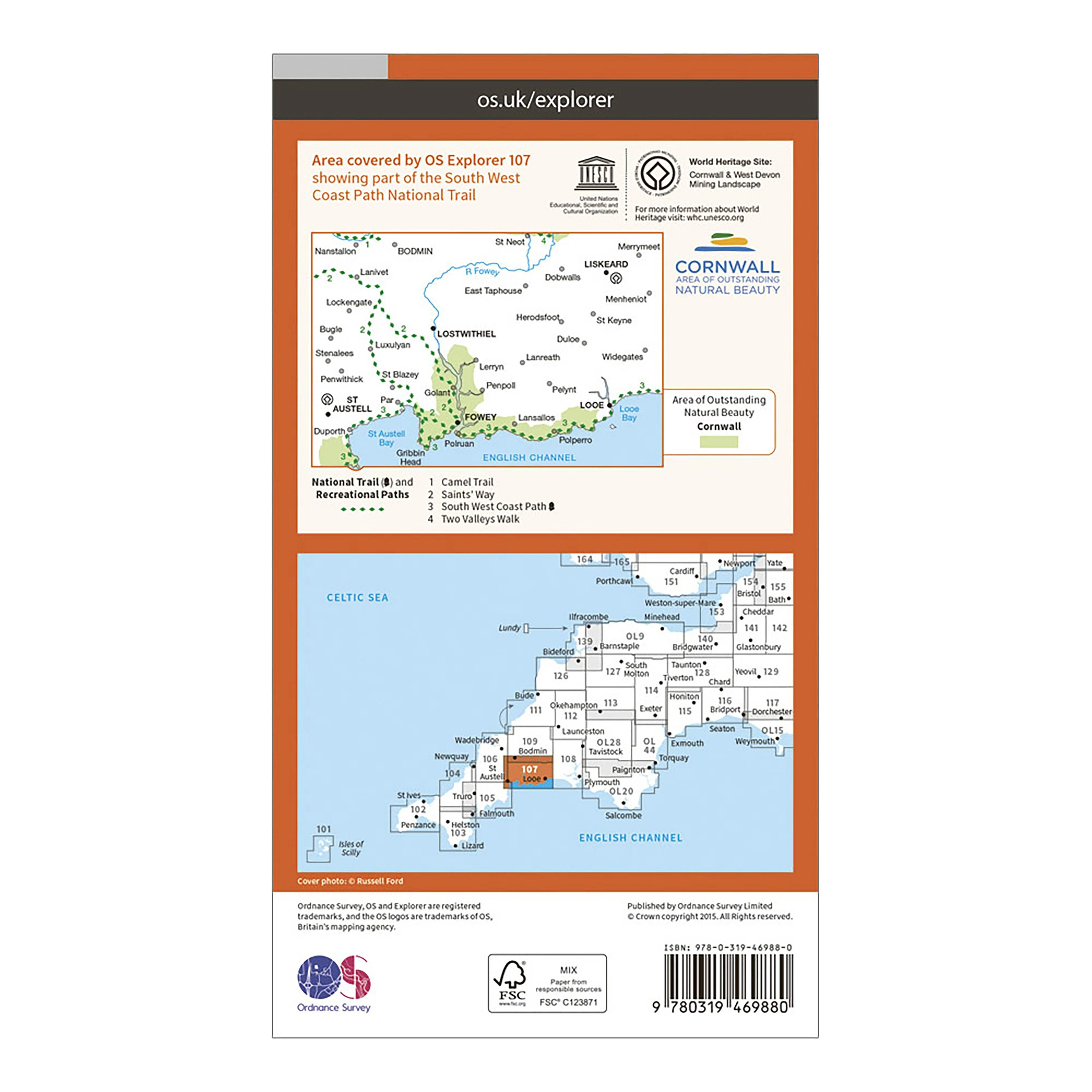 Explorer Active 107 St Austell & Liskeard Map With Digital Version - Image 2