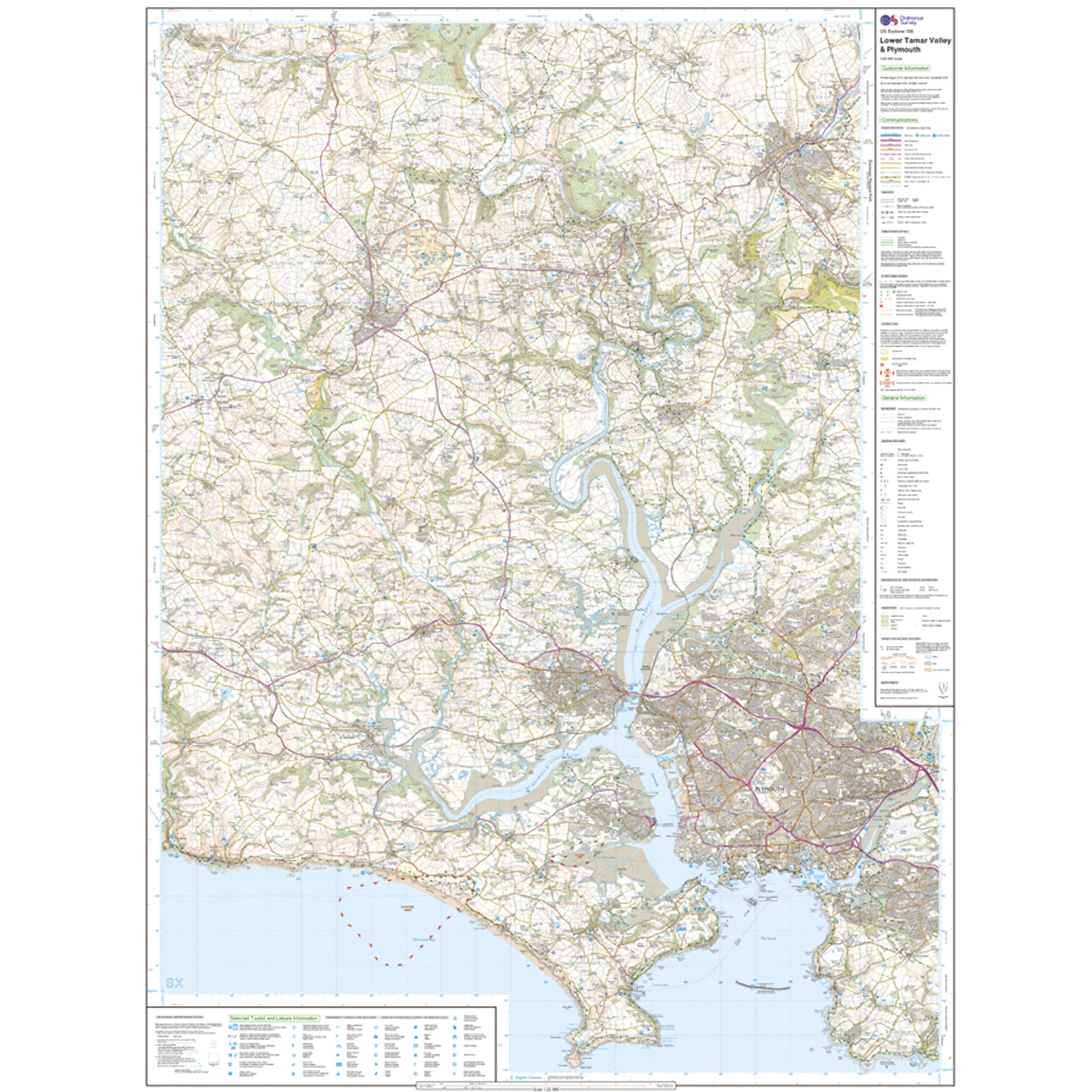 Explorer Active 108 Lower Tamar Valley & Plymouth Map With Digital Version - Image 3