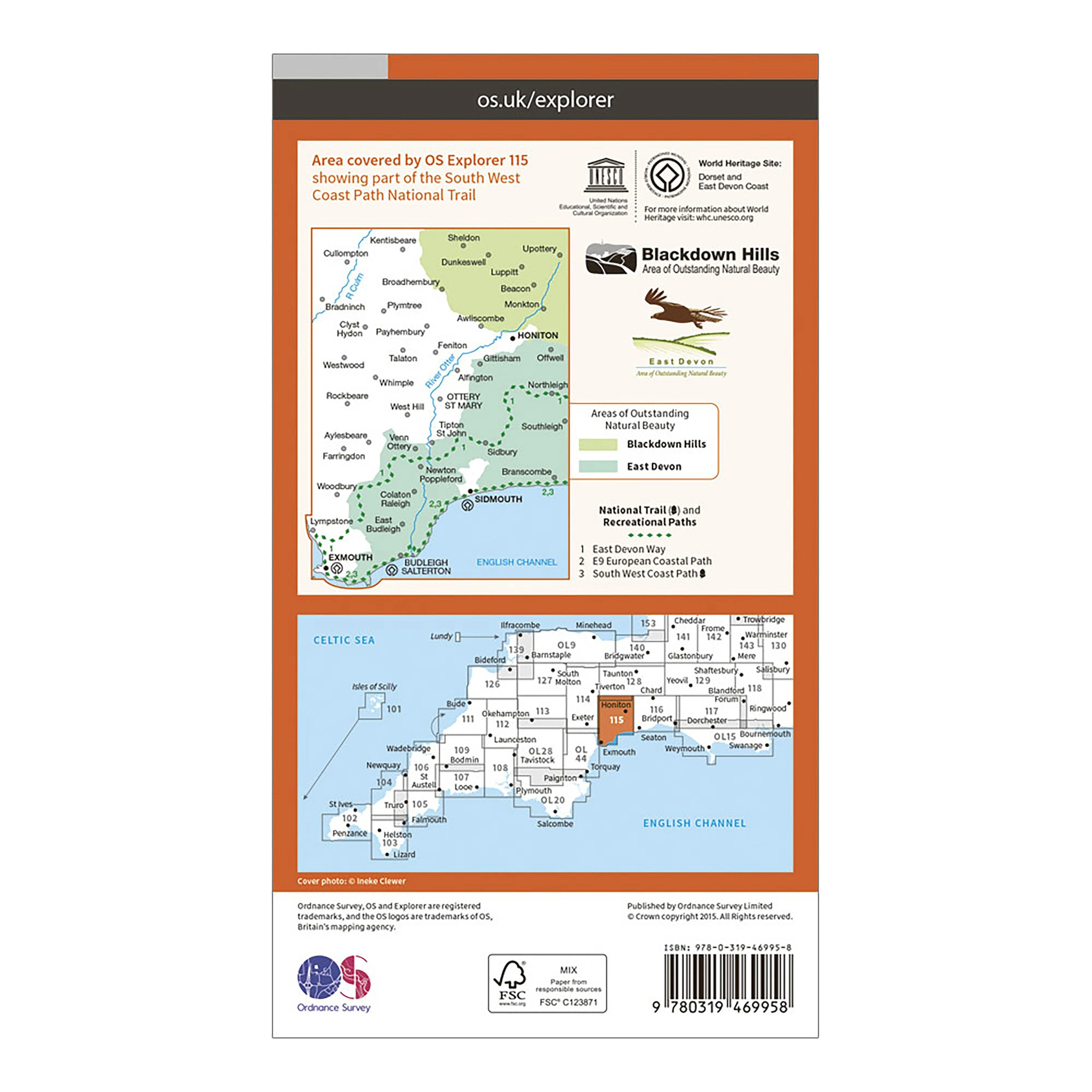 Explorer Active 115 Exmouth & Sidmouth Map With Digital Version - Image 2