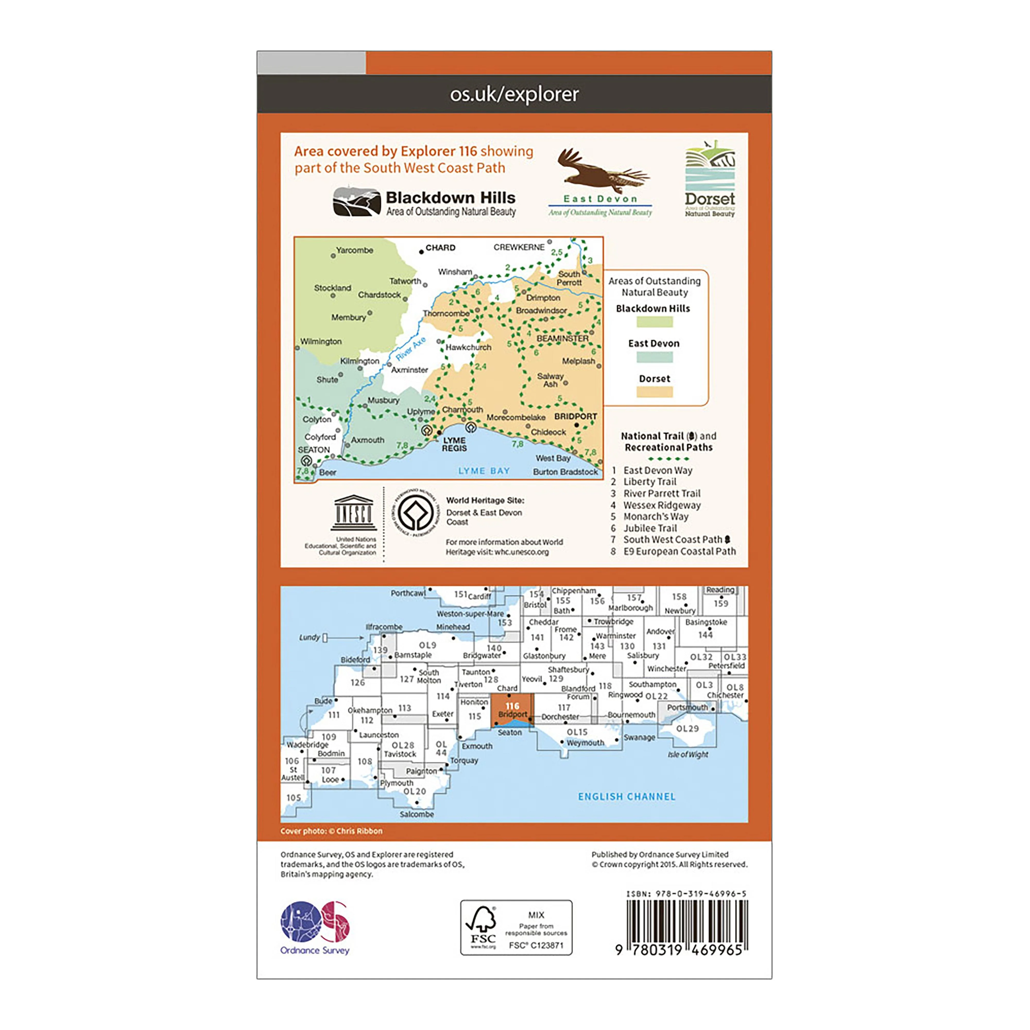 Explorer Active 116 Lyme Regis & Bridport Map With Digital Version - Image 2