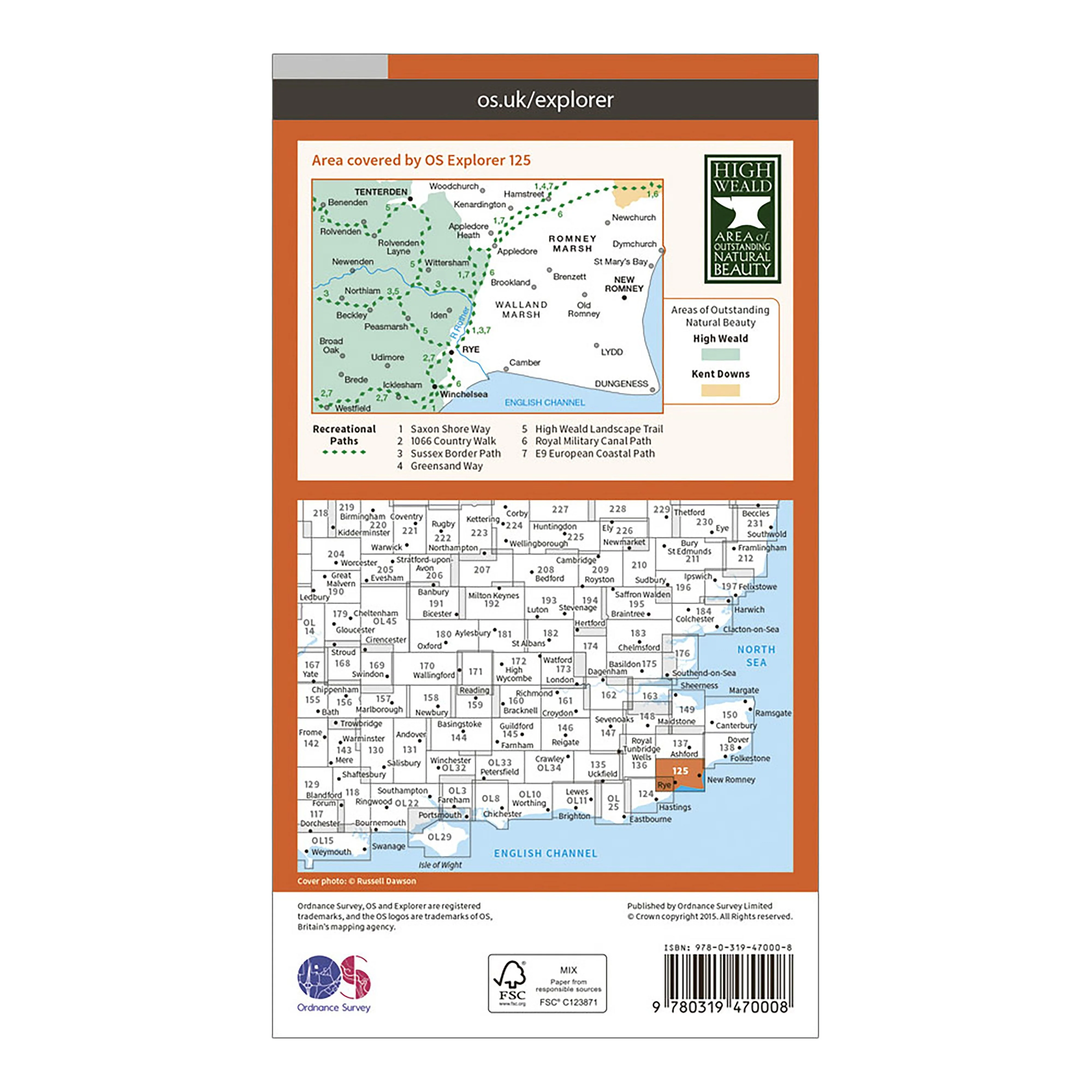 Explorer Active 125 Romneys Marsh, Rye & Winchelsea Map With Digital Version - Image 2