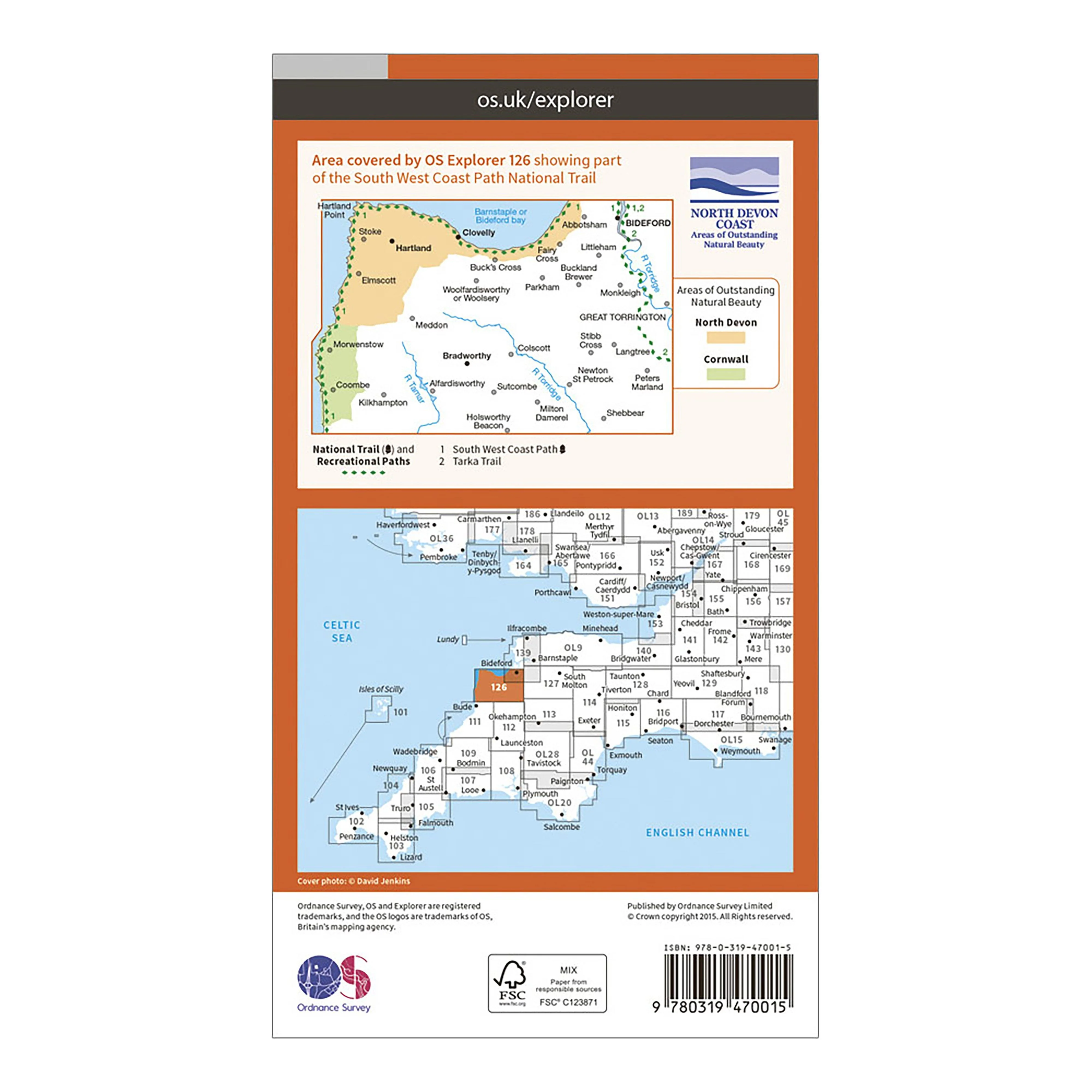 Explorer Active 126 Clovelly & Hartland Map With Digital Version - Image 2