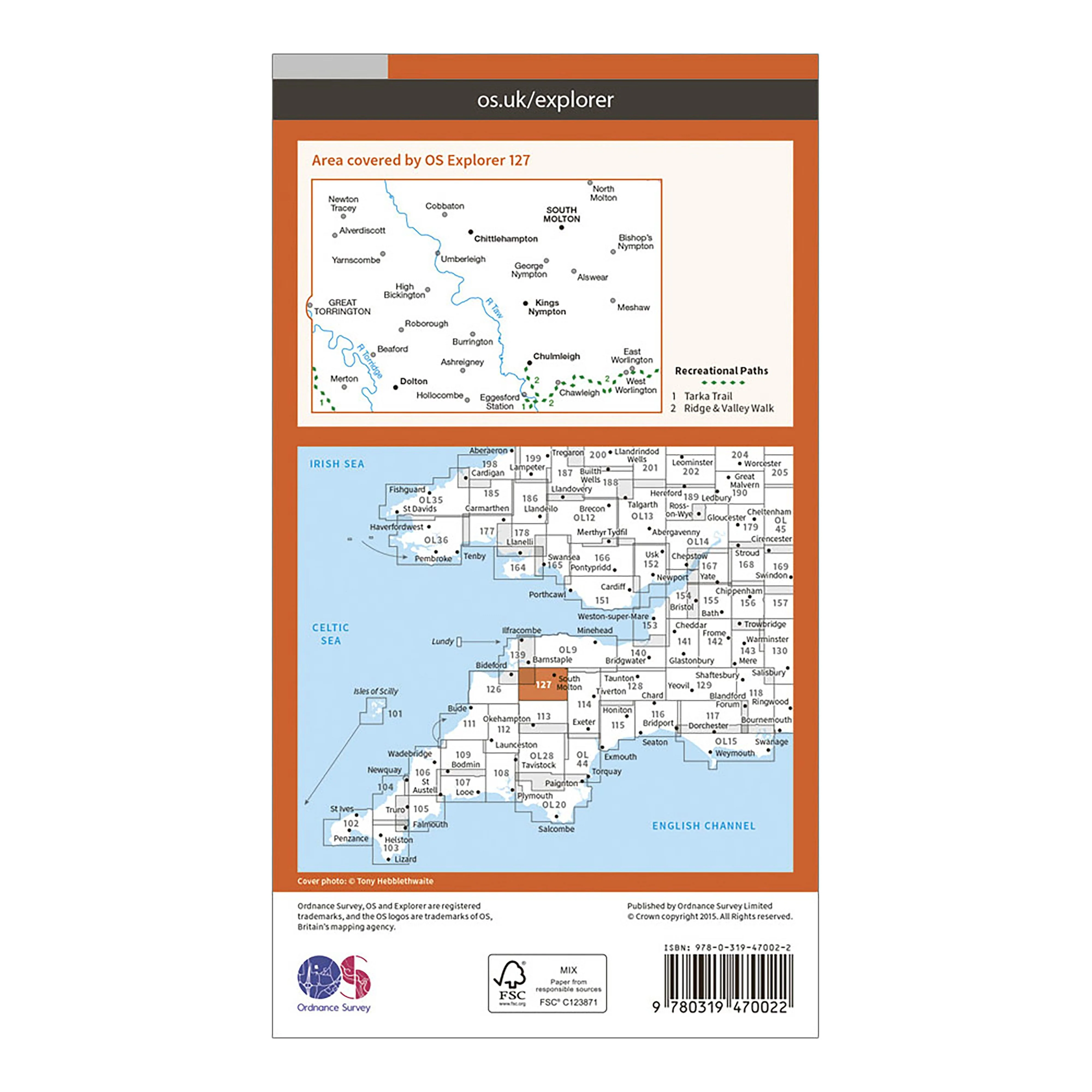 Explorer Active 127 South Molton & Chulmleigh Map With Digital Version - Image 2