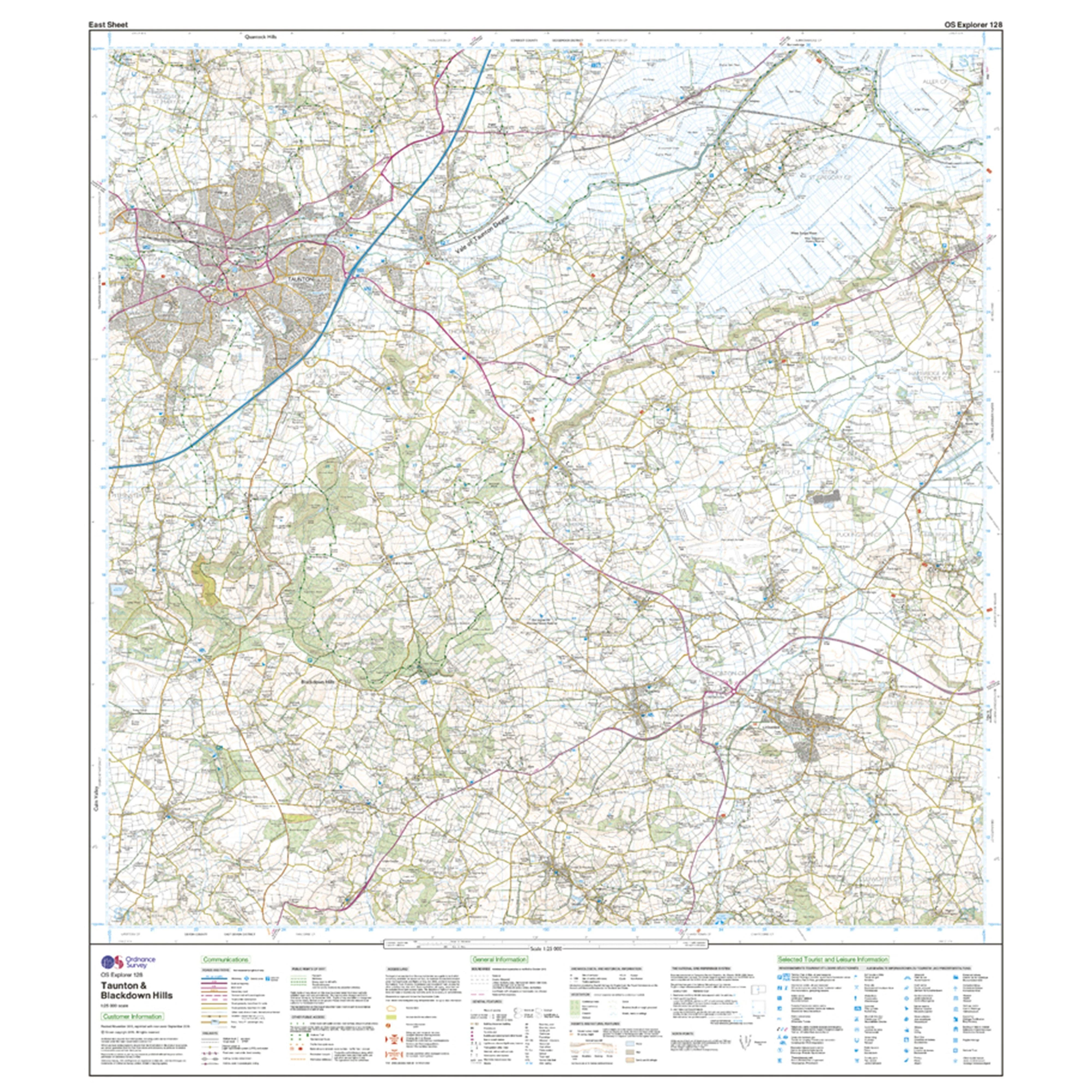 Explorer Active 128 Taunton & Blackdown Hills Map With Digital Version - Image 3