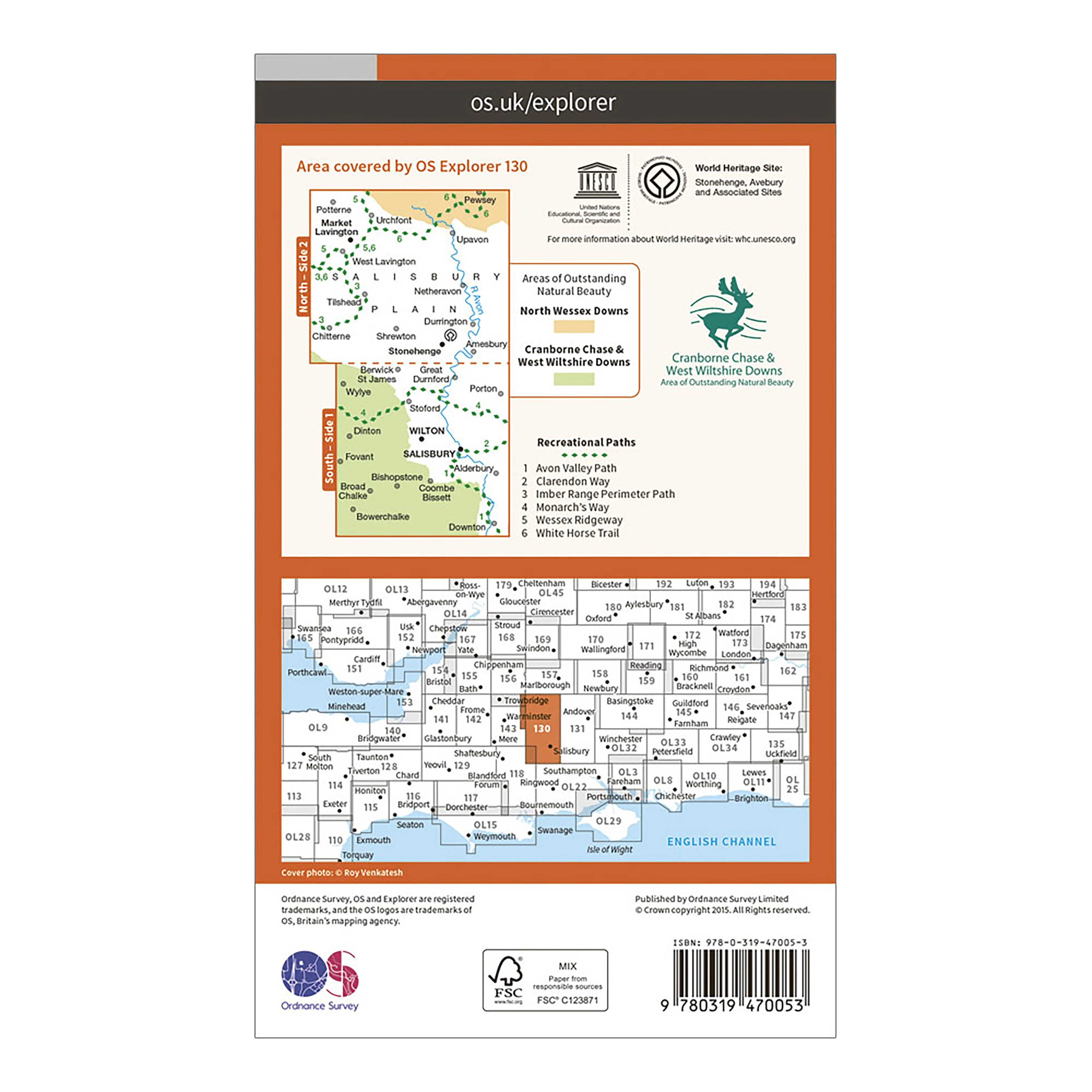 Explorer Active 130 Salisbury & Stonehenge Map With Digital Version - Image 2