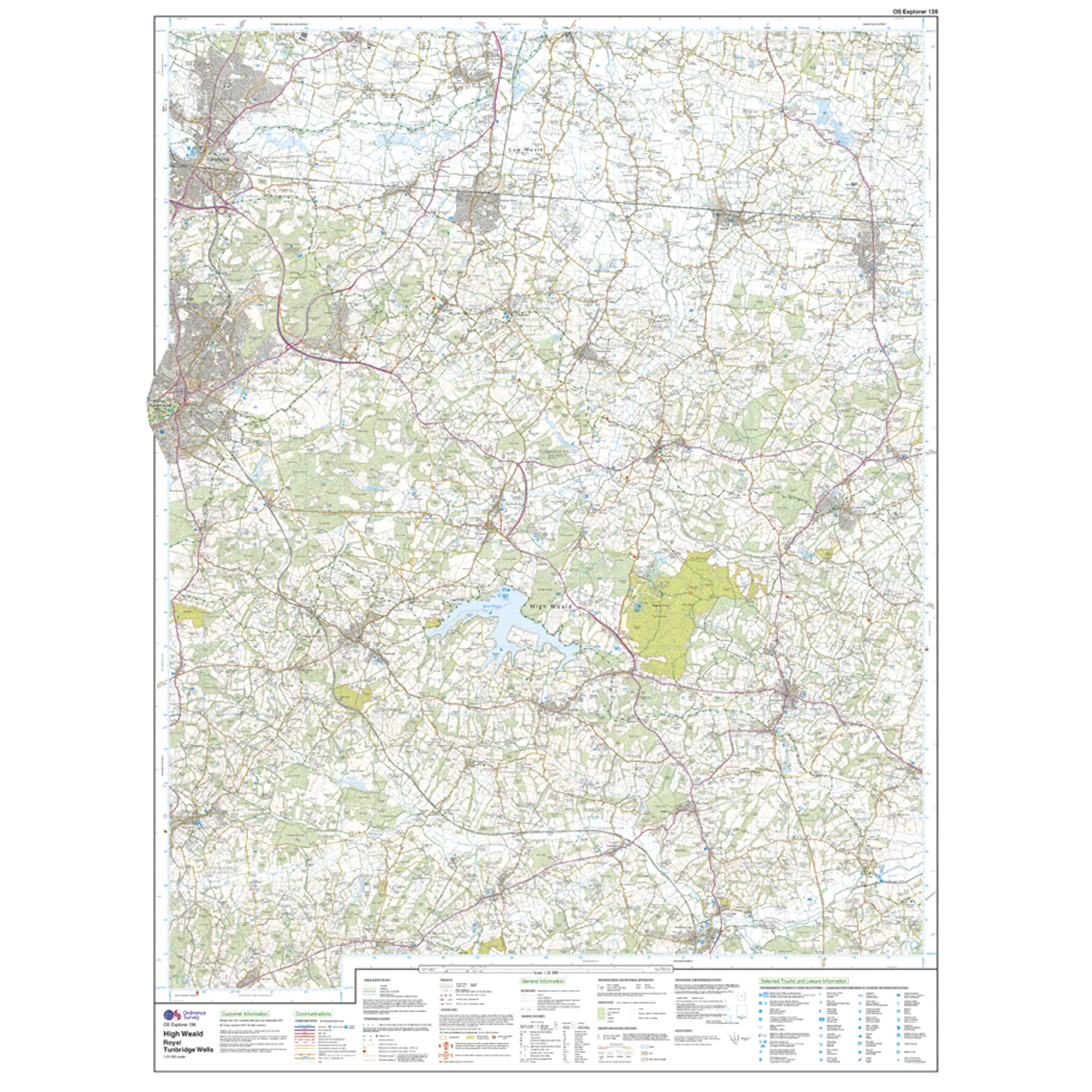 Explorer Active 136 High Weald & Royal Tunbridge Wells Map With Digital Version - Image 3