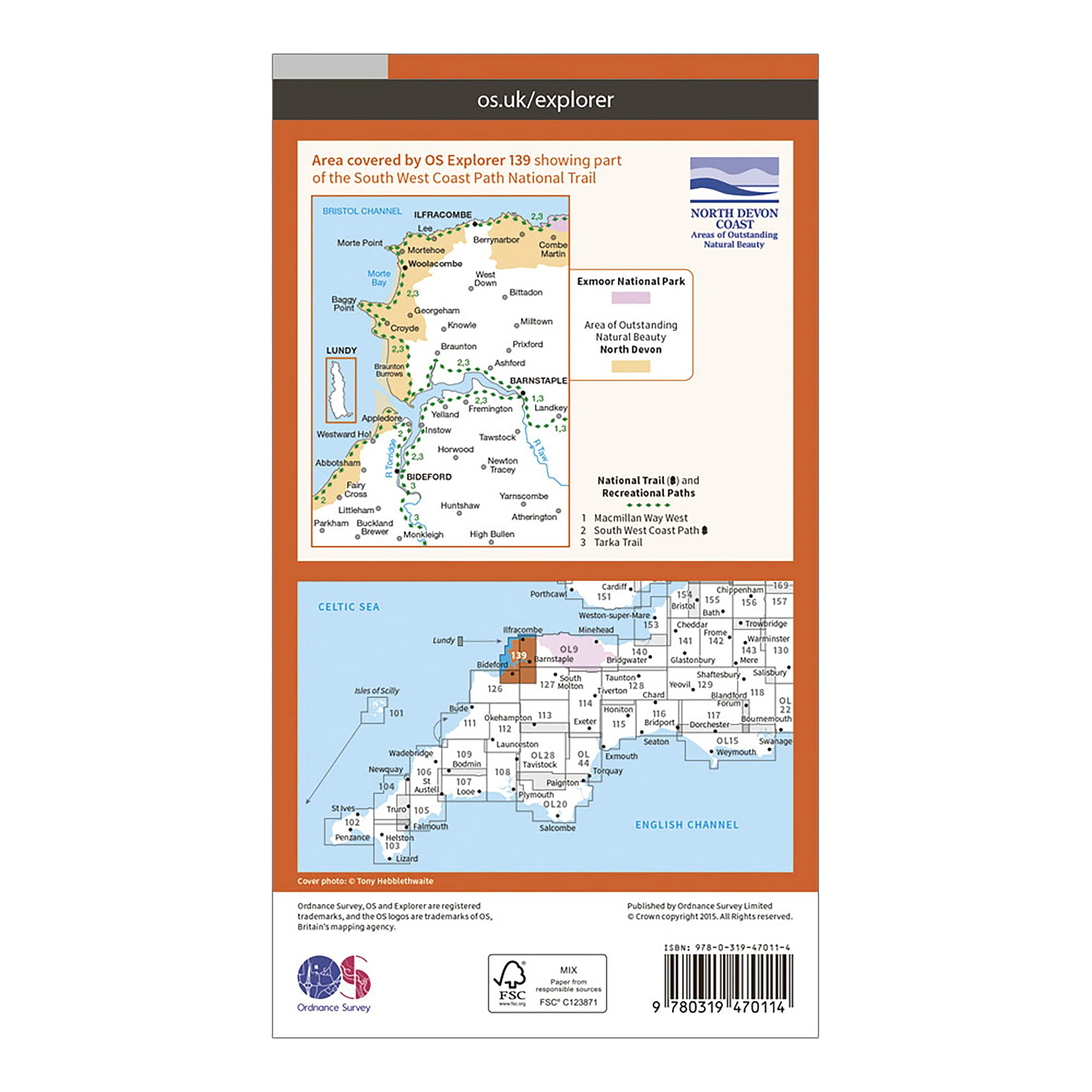 Explorer Active 139 Bideford, Ilfracombe & Barnstaple Map With Digital Version - Image 2