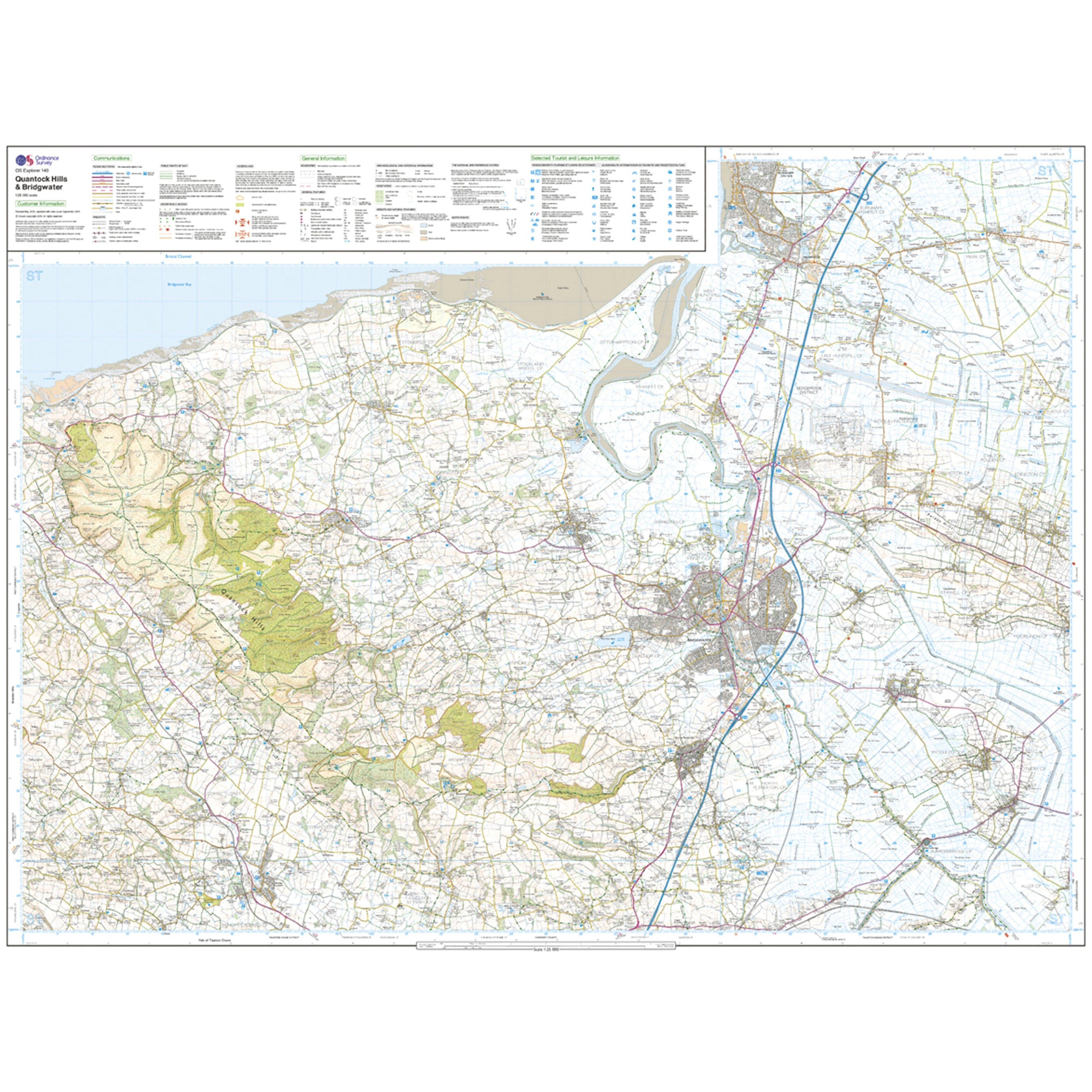 Explorer Active 140 Quantock Hills & Bridgewater Map With Digital Version - Image 3