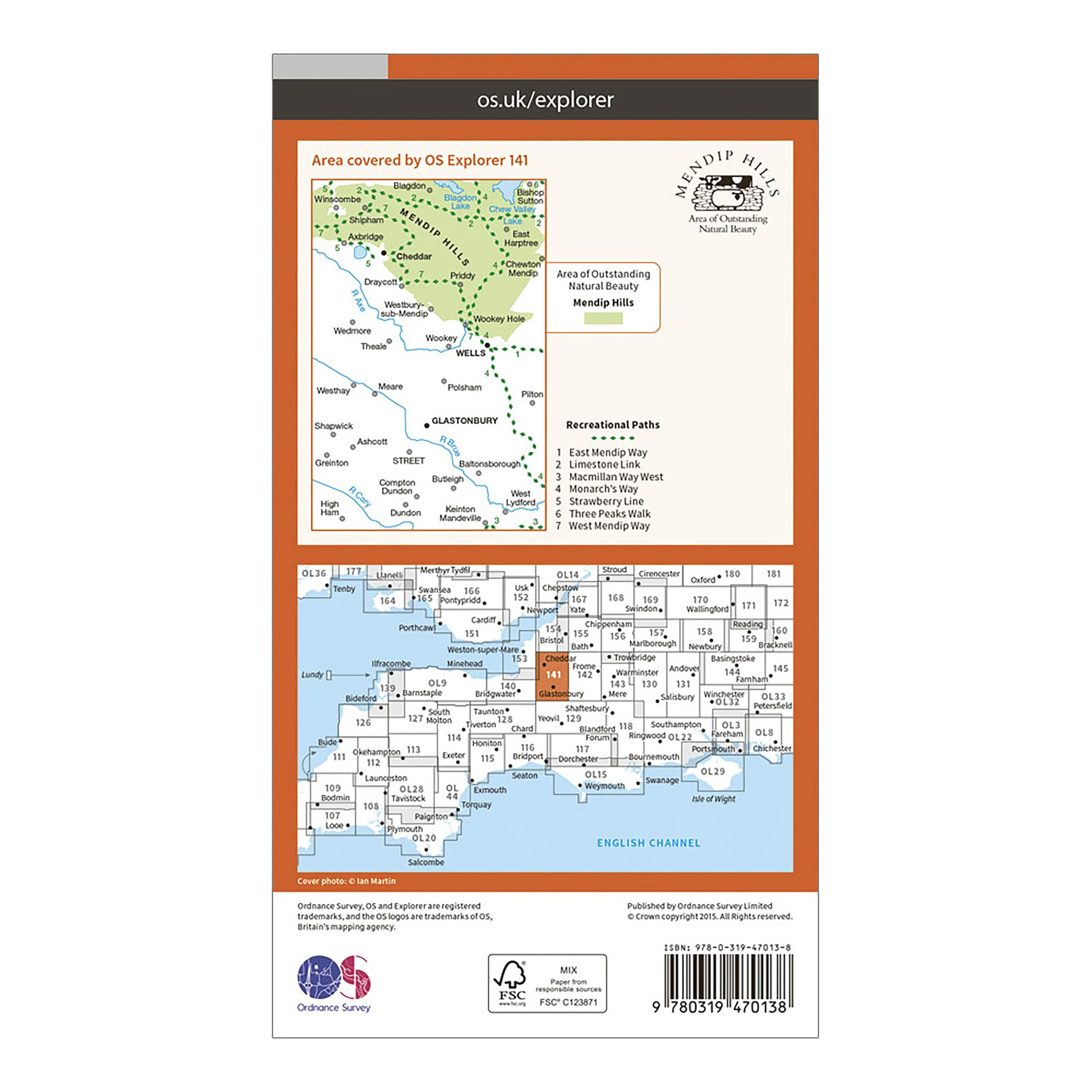Explorer Active 141 Cheddar Gorge & Mendip Hills West Map With Digital Version - Image 2