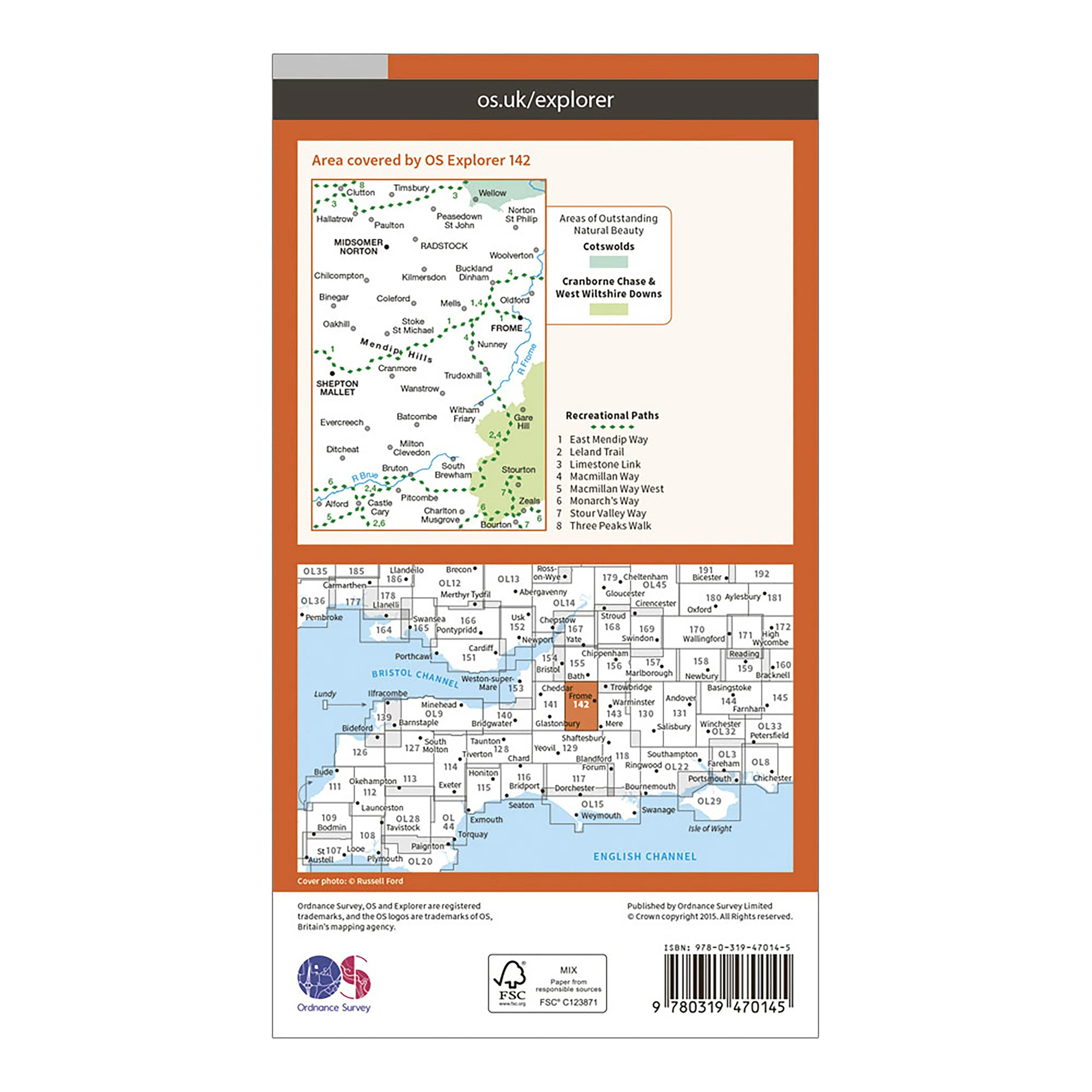 Explorer Active 142 Shepton Mallet & Mendip Hills East Map With Digital Version - Image 2