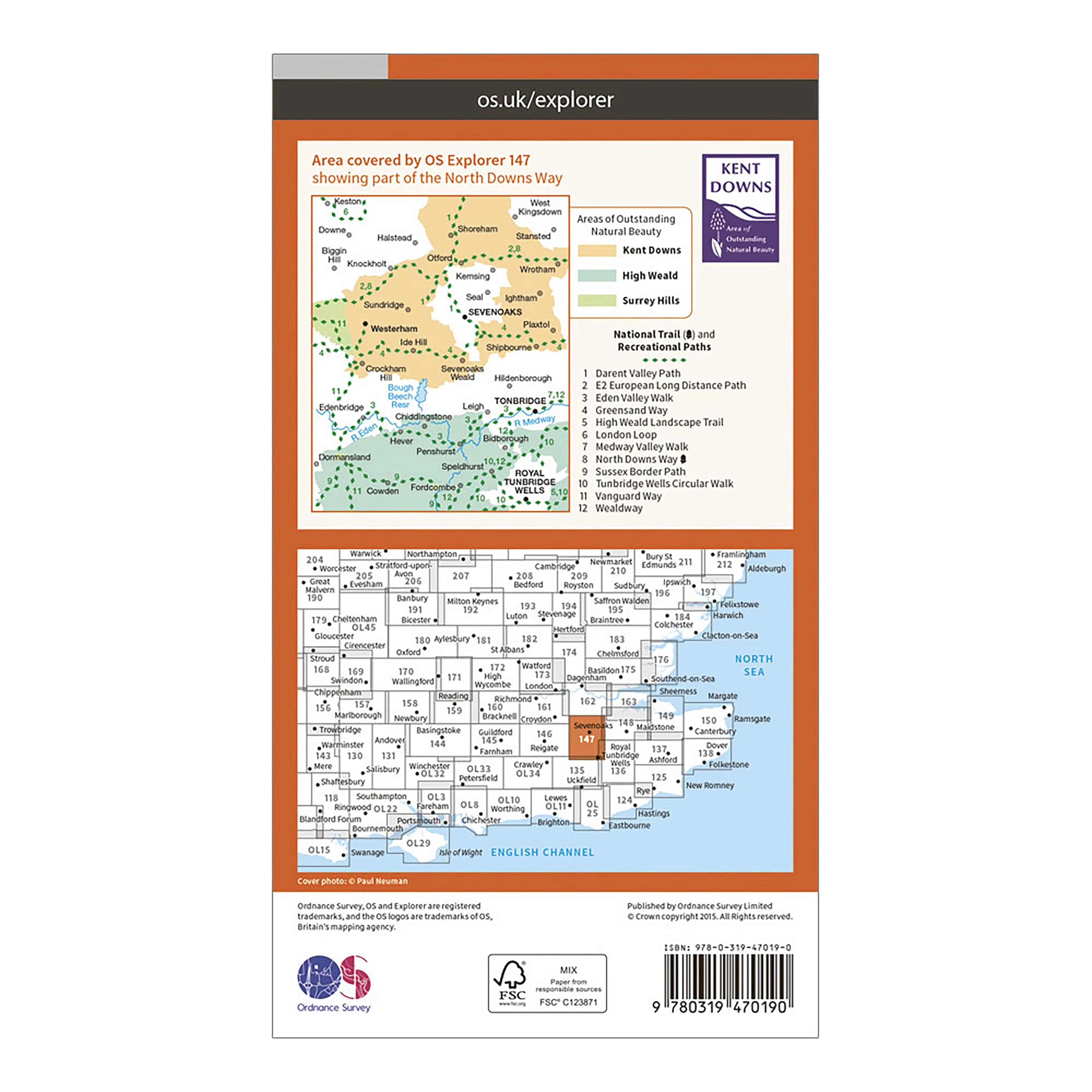 Explorer Active 147 Sevenoaks & Tonbridge Map With Digital Version - Image 2