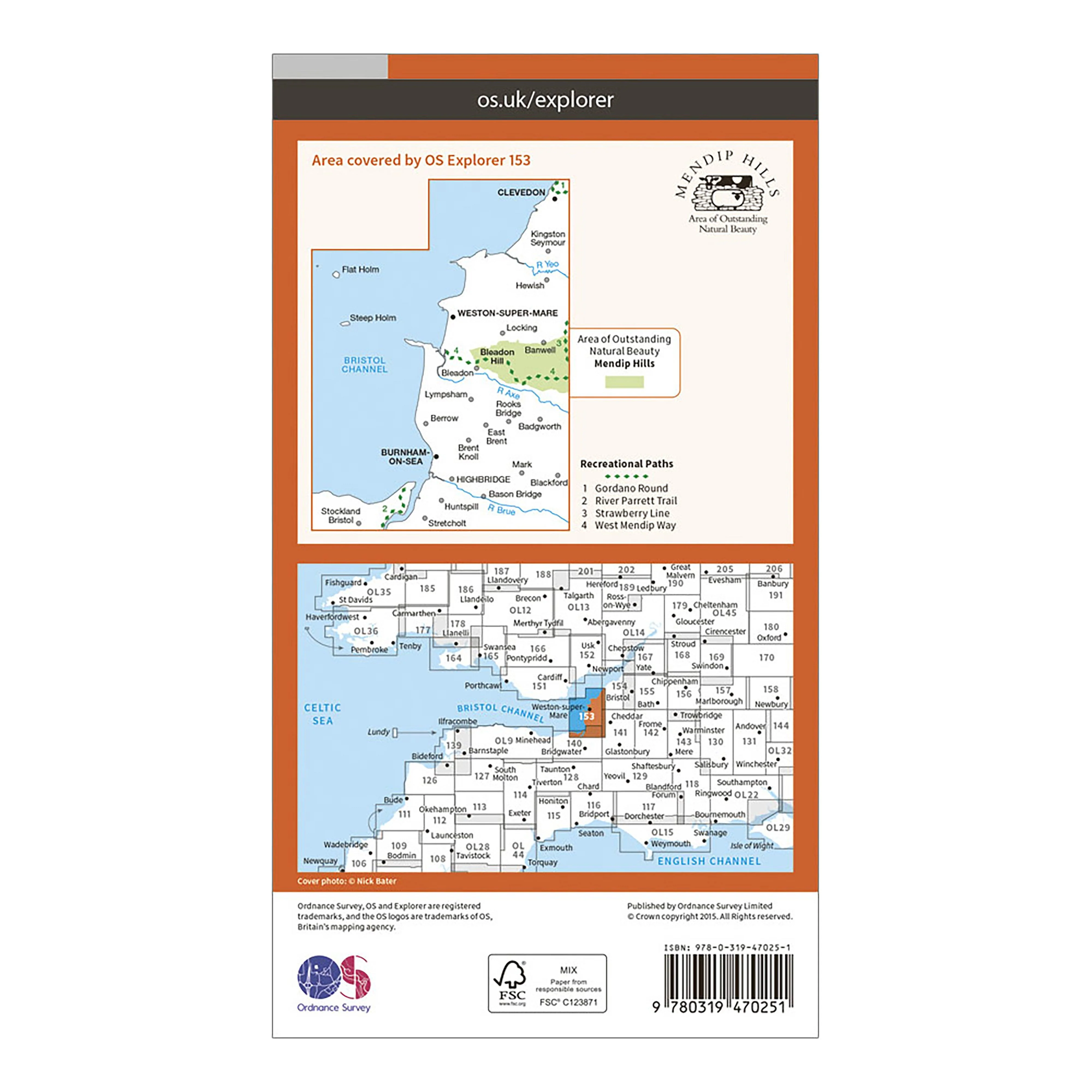 Explorer Active 153 Weston-Super-Mare & Bleadon Hill Map With Digital Version - Image 2