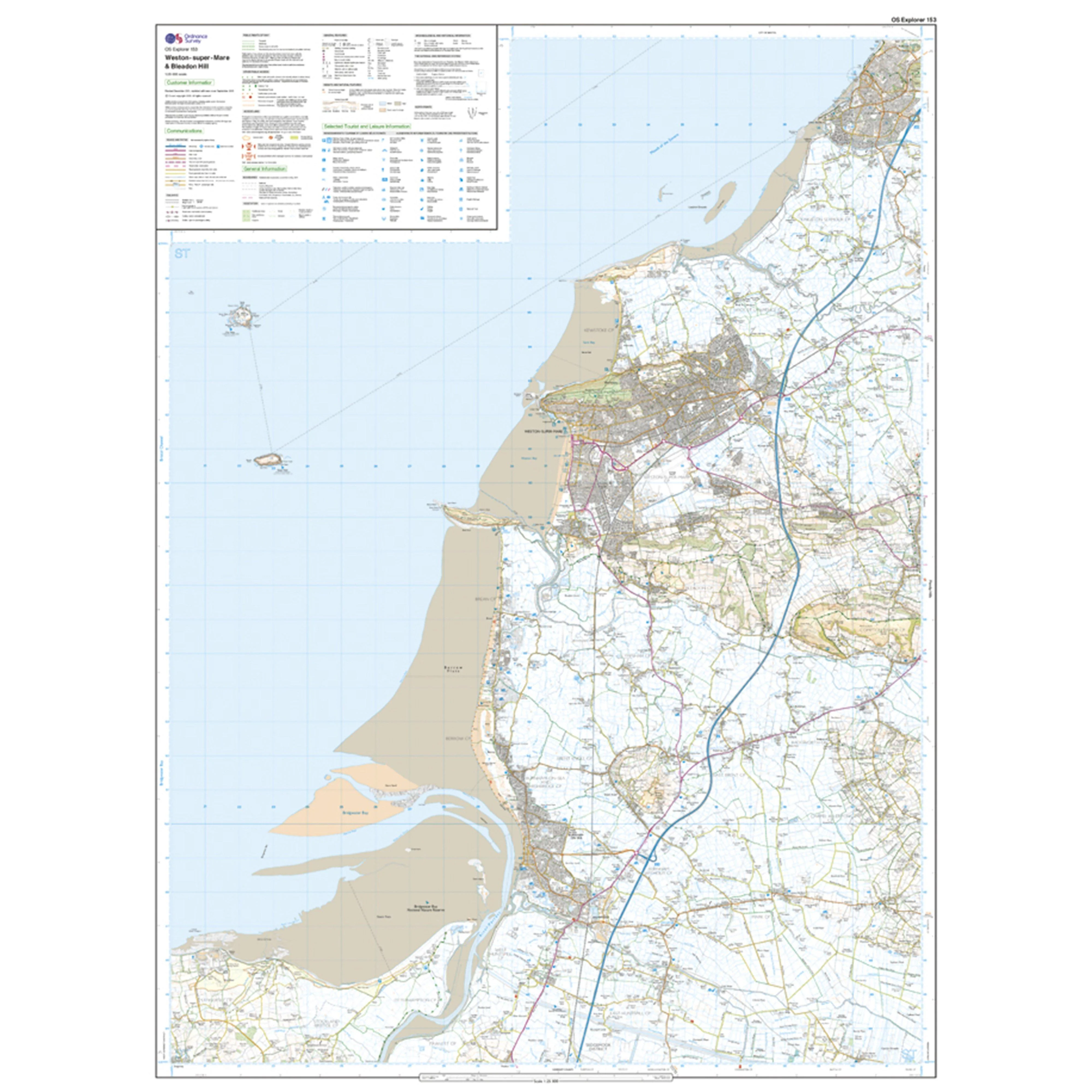 Explorer Active 153 Weston-Super-Mare & Bleadon Hill Map With Digital Version - Image 3