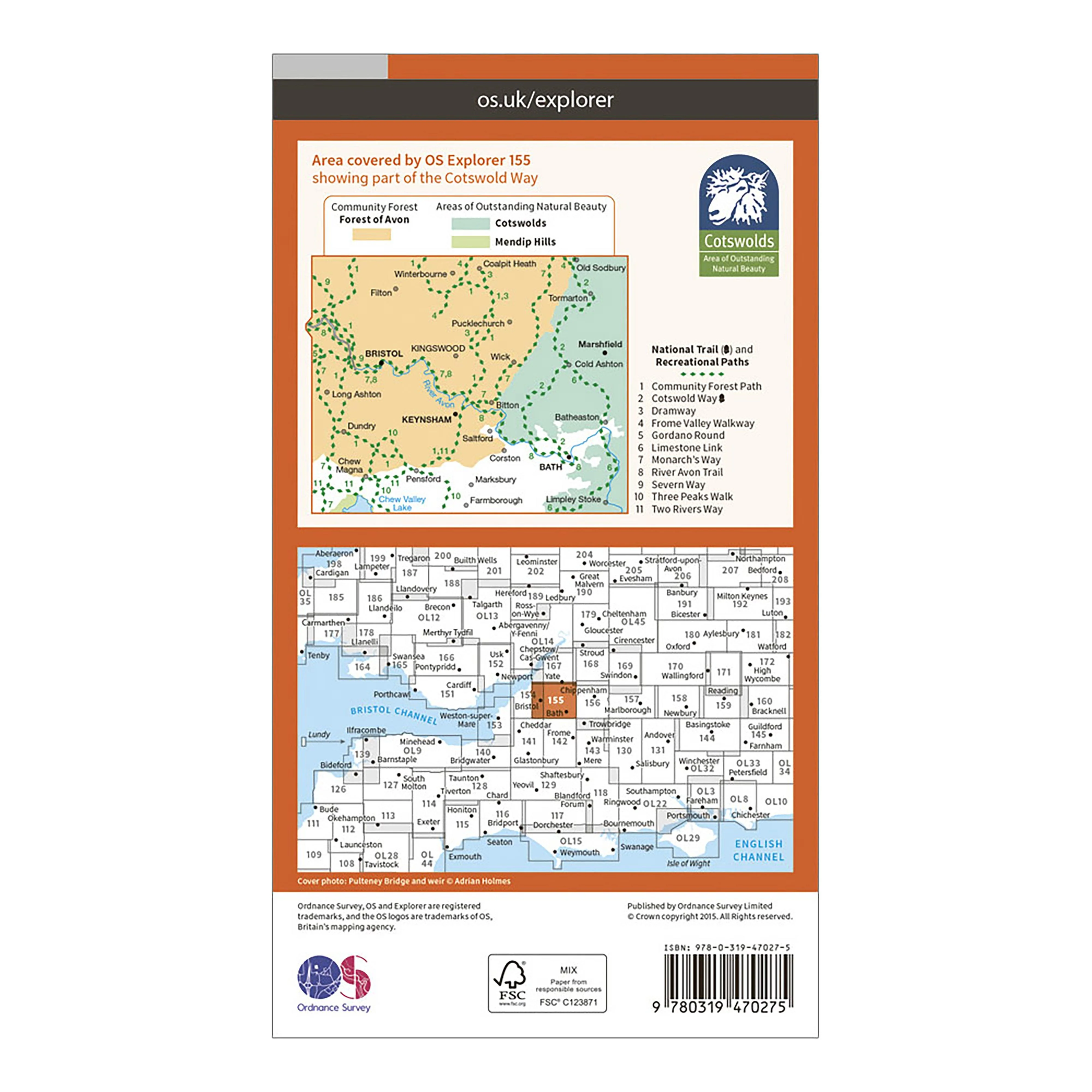 Explorer Active 155 Bristol & Bath Map With Digital Version - Image 2