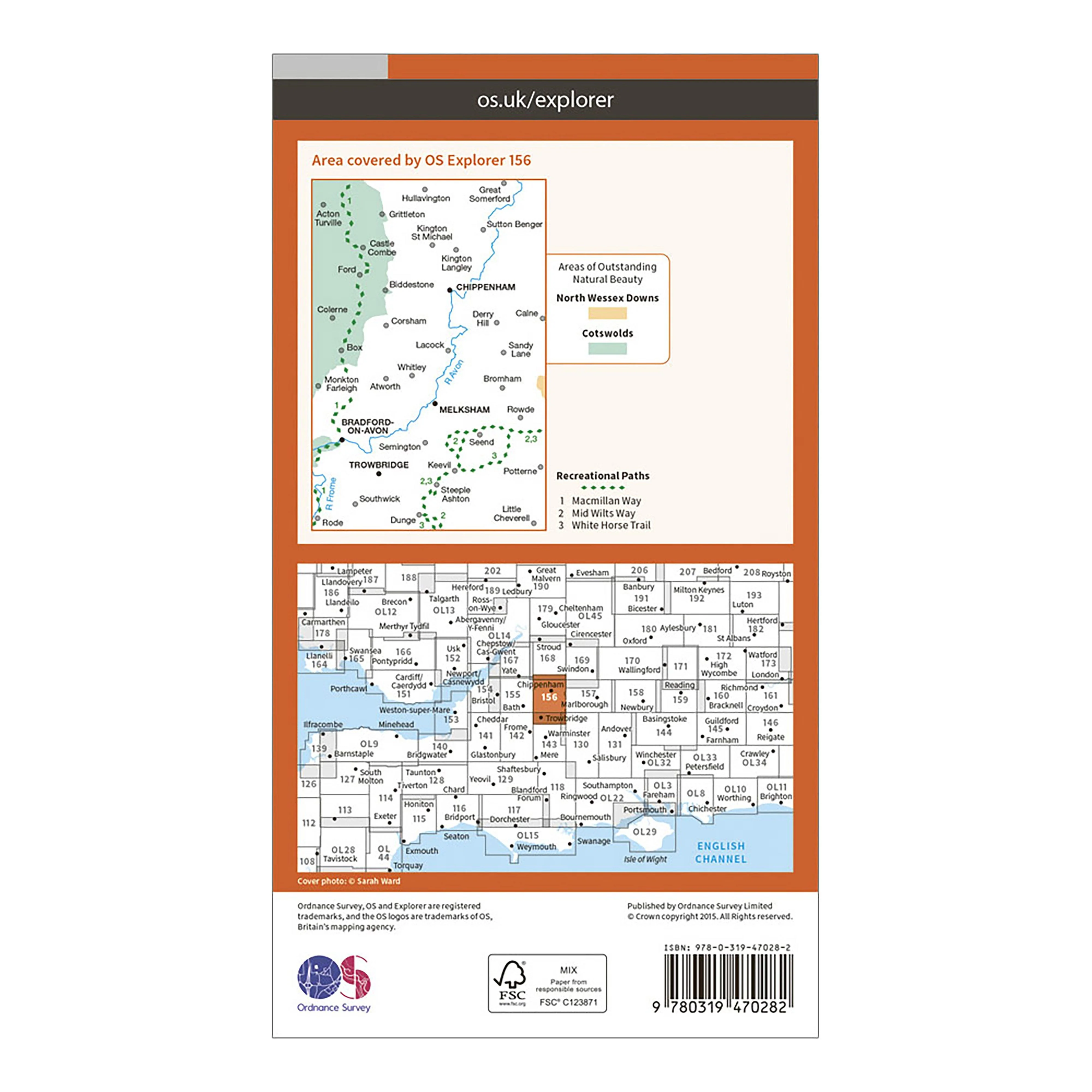 Explorer Active 156 Chippenham & Bradford-on-Avon Map With Digital Version - Image 2