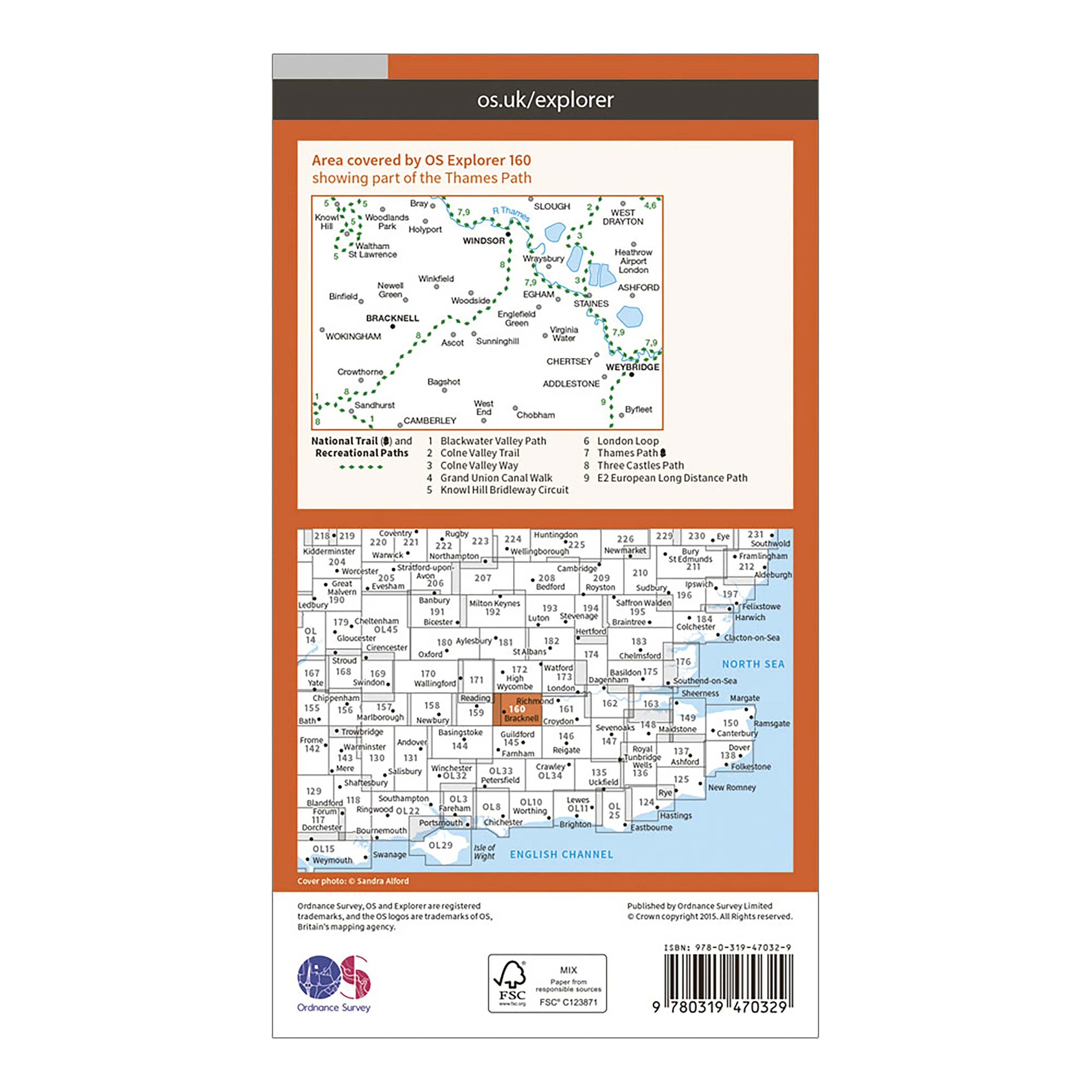 Explorer Active 160 Windsor, Weybridge & Bracknell Map With Digital Version - Image 2
