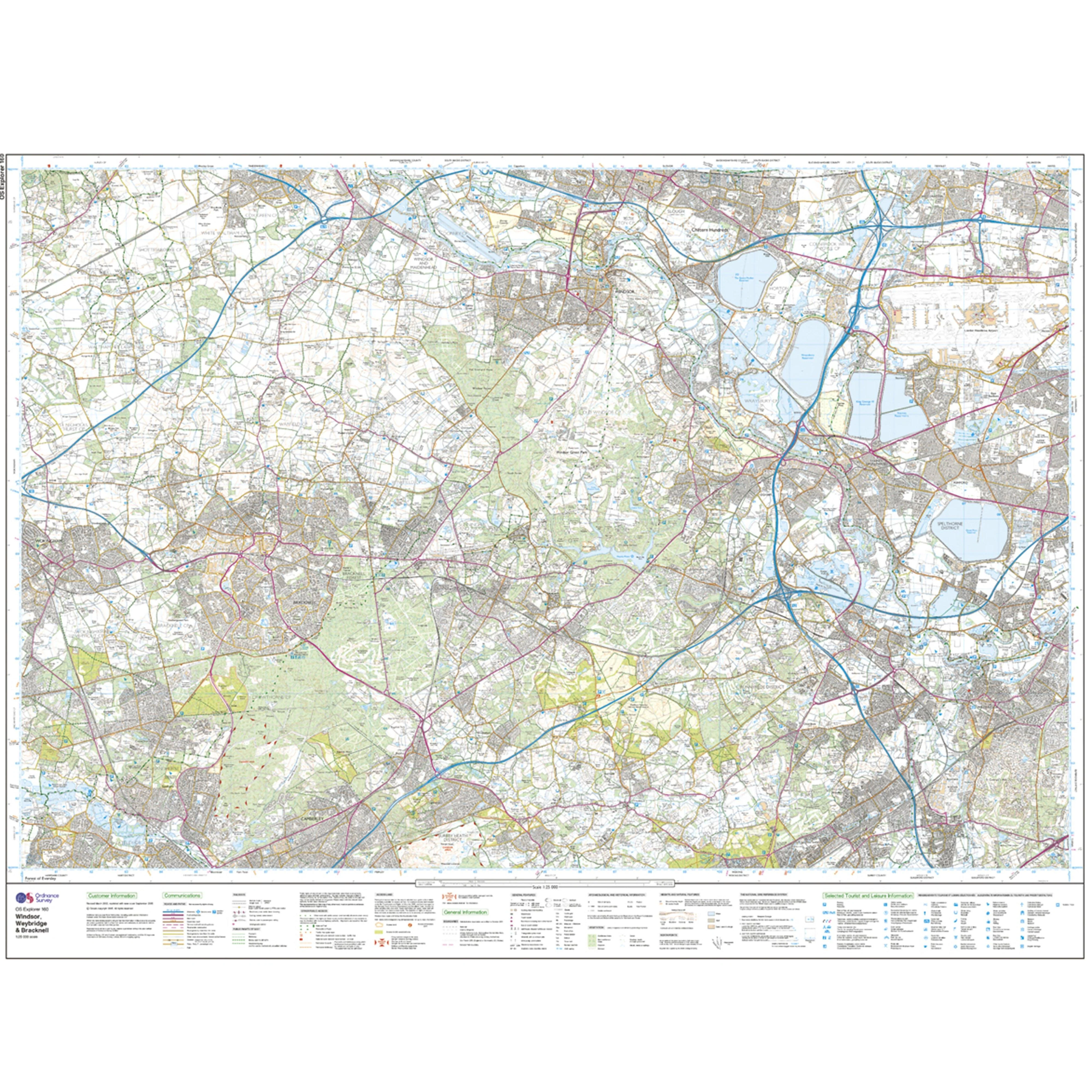 Explorer Active 160 Windsor, Weybridge & Bracknell Map With Digital Version - Image 3