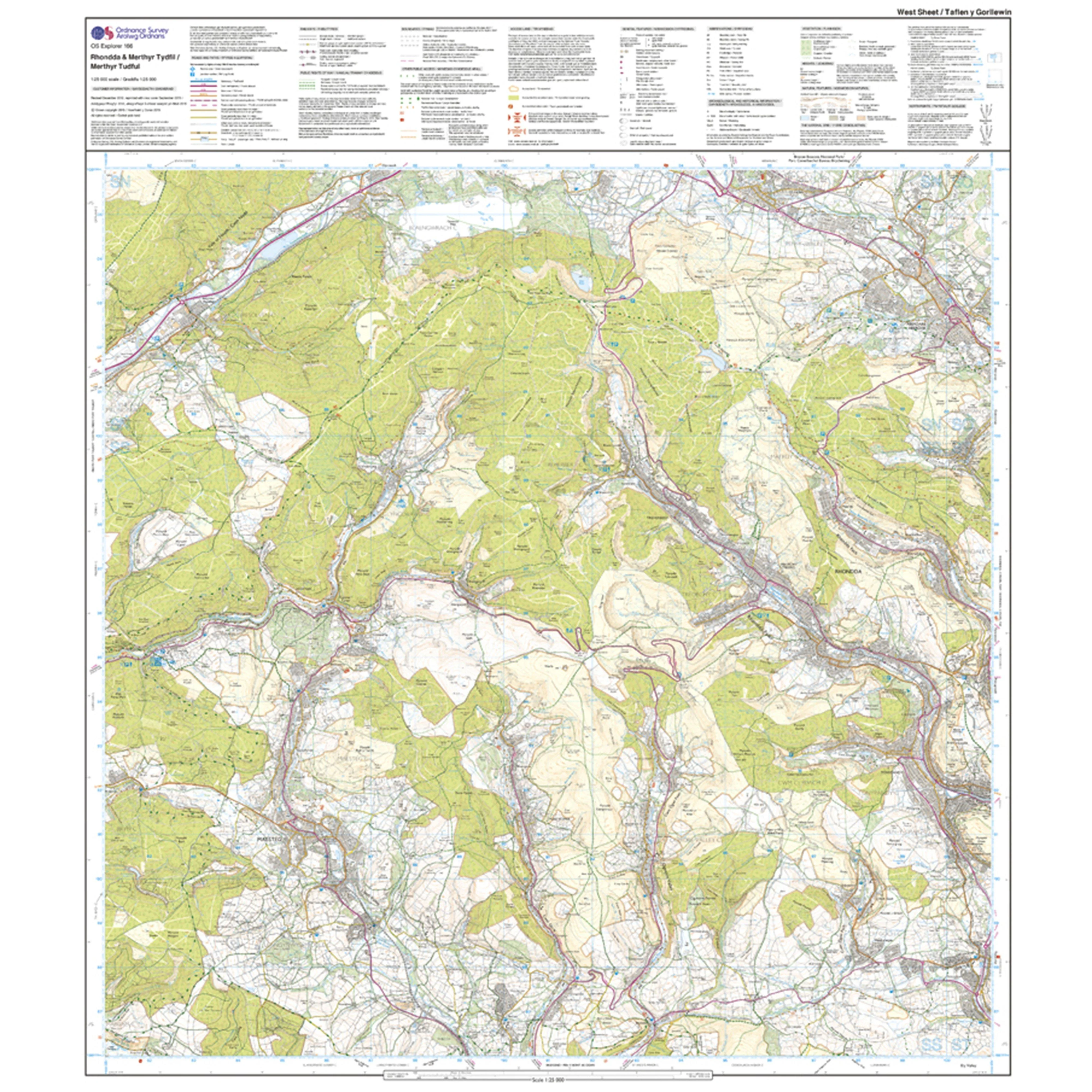 Explorer Active 166 Rhondda  Merthyr Tydfil Map with Digital Version - Image 4
