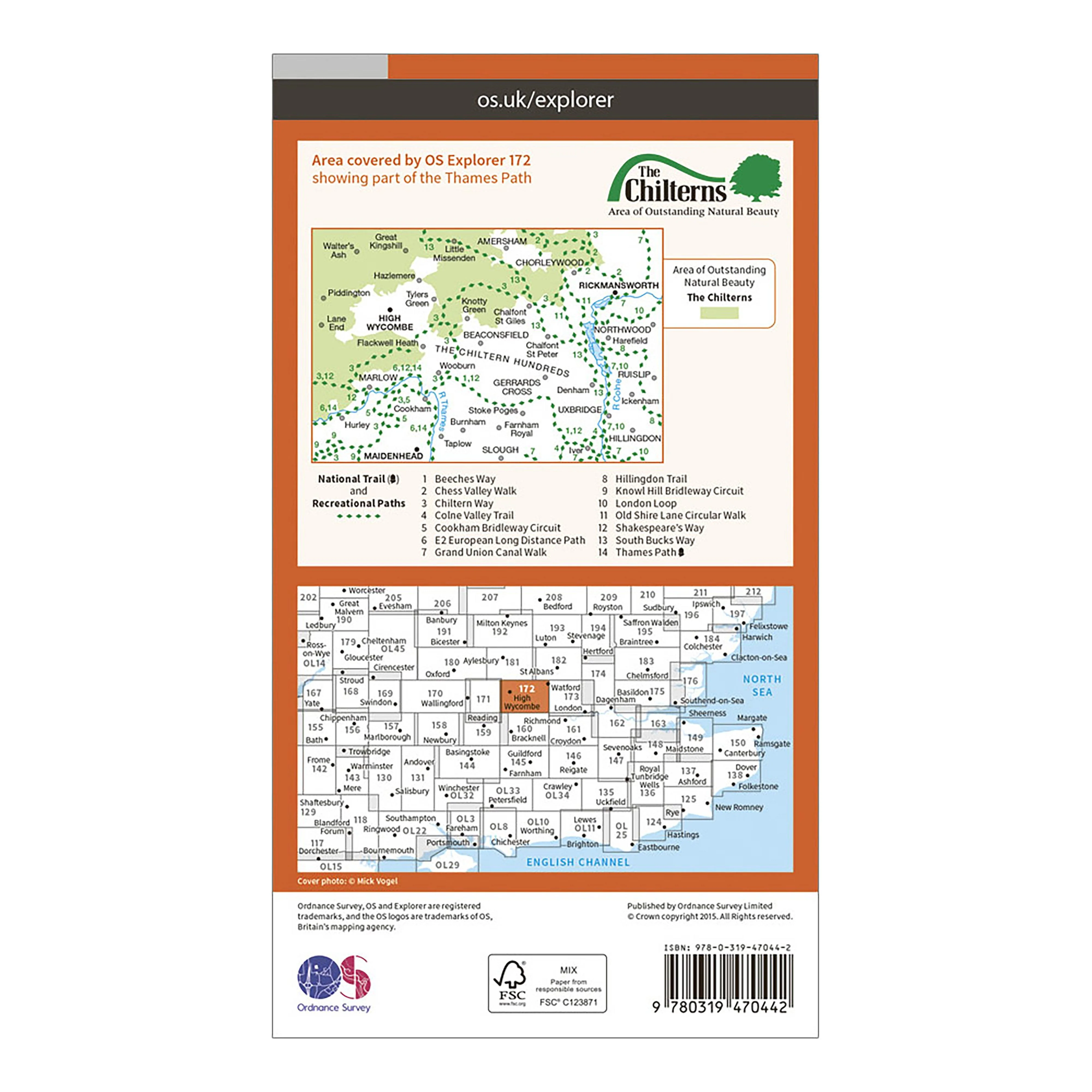Explorer Active 172 Chiltern Hills East Map With Digital Version - Image 2