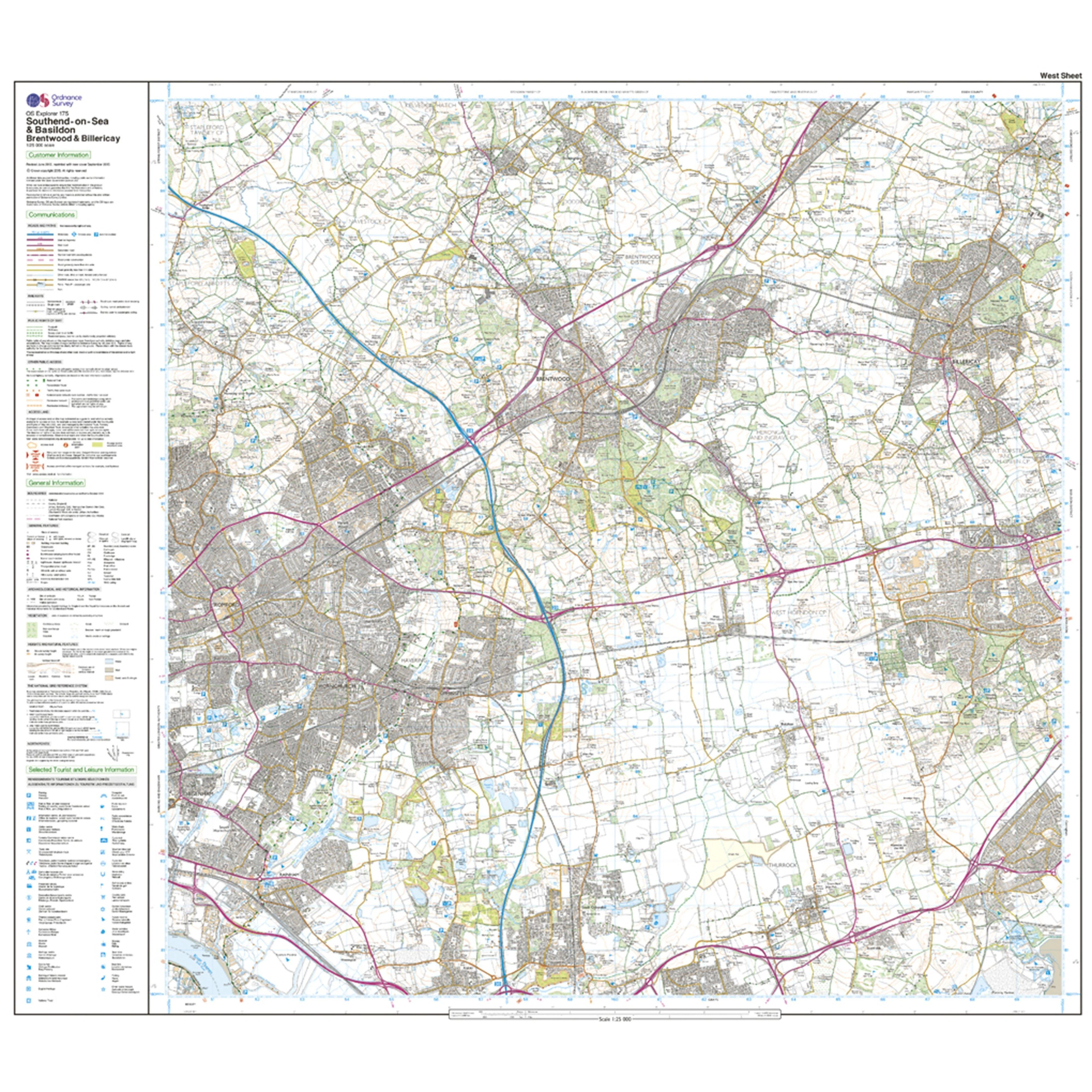 Explorer Active 175 Southend-on-Sea & Basildon Map With Digital Version - Image 4