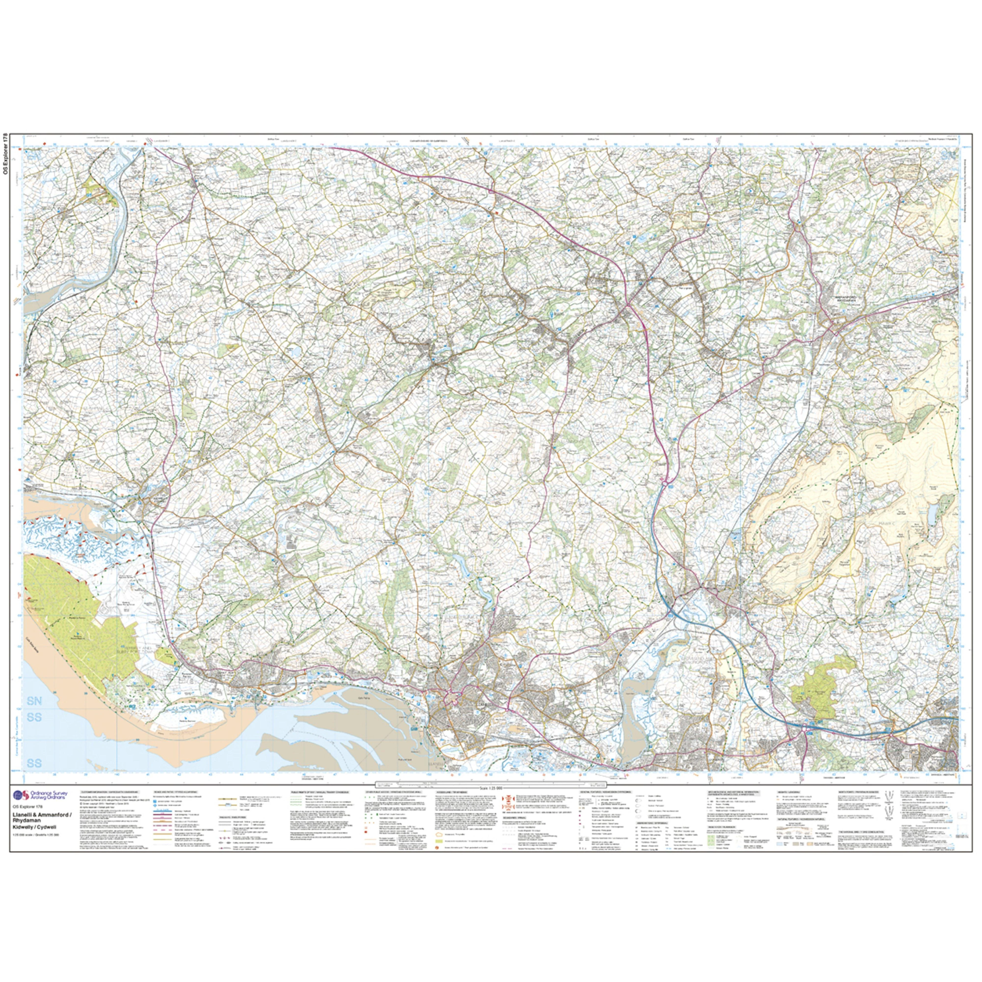 Explorer Active 178 Llanelli & Ammanford Map With Digital Version - Image 3