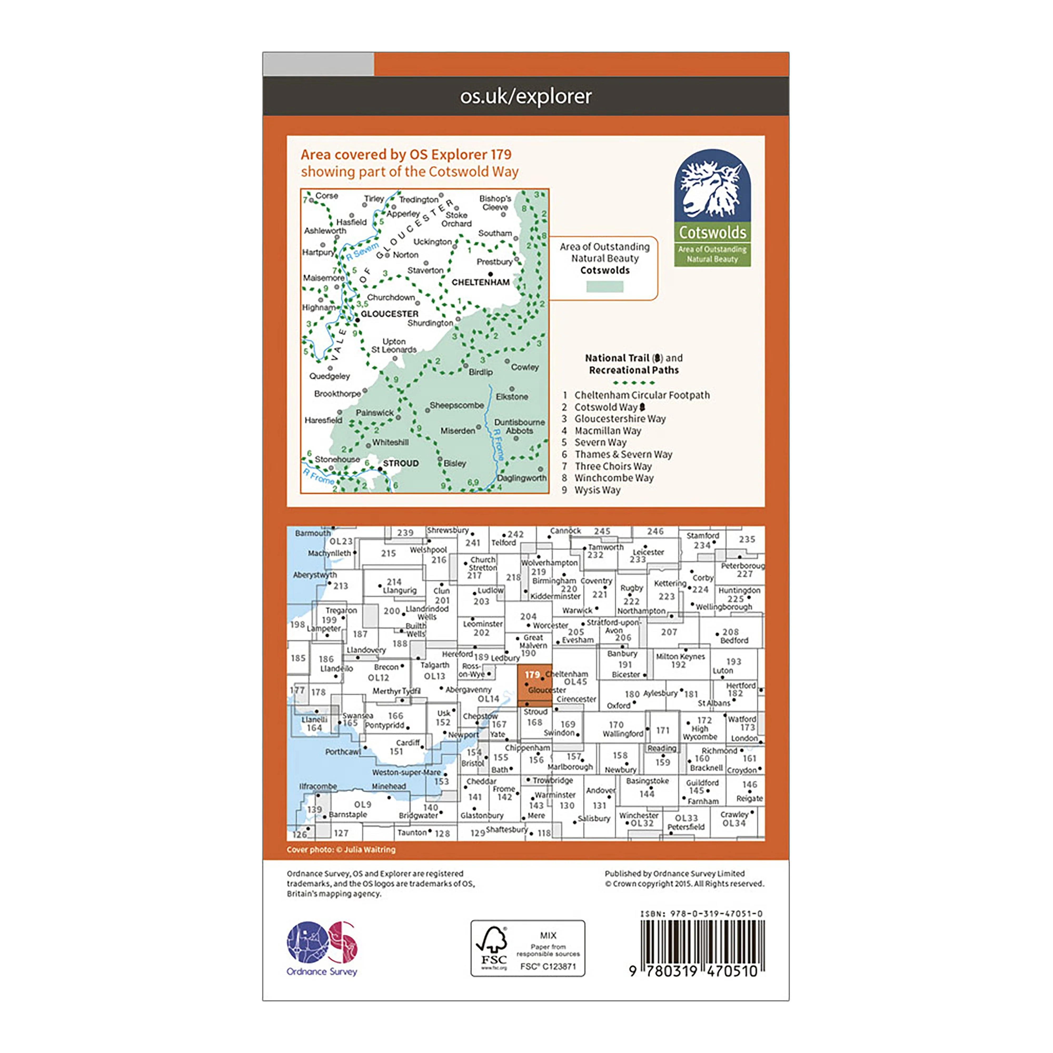 Explorer Active 179 Gloucester, Cheltenham & Stroud Map With Digital Version - Image 2