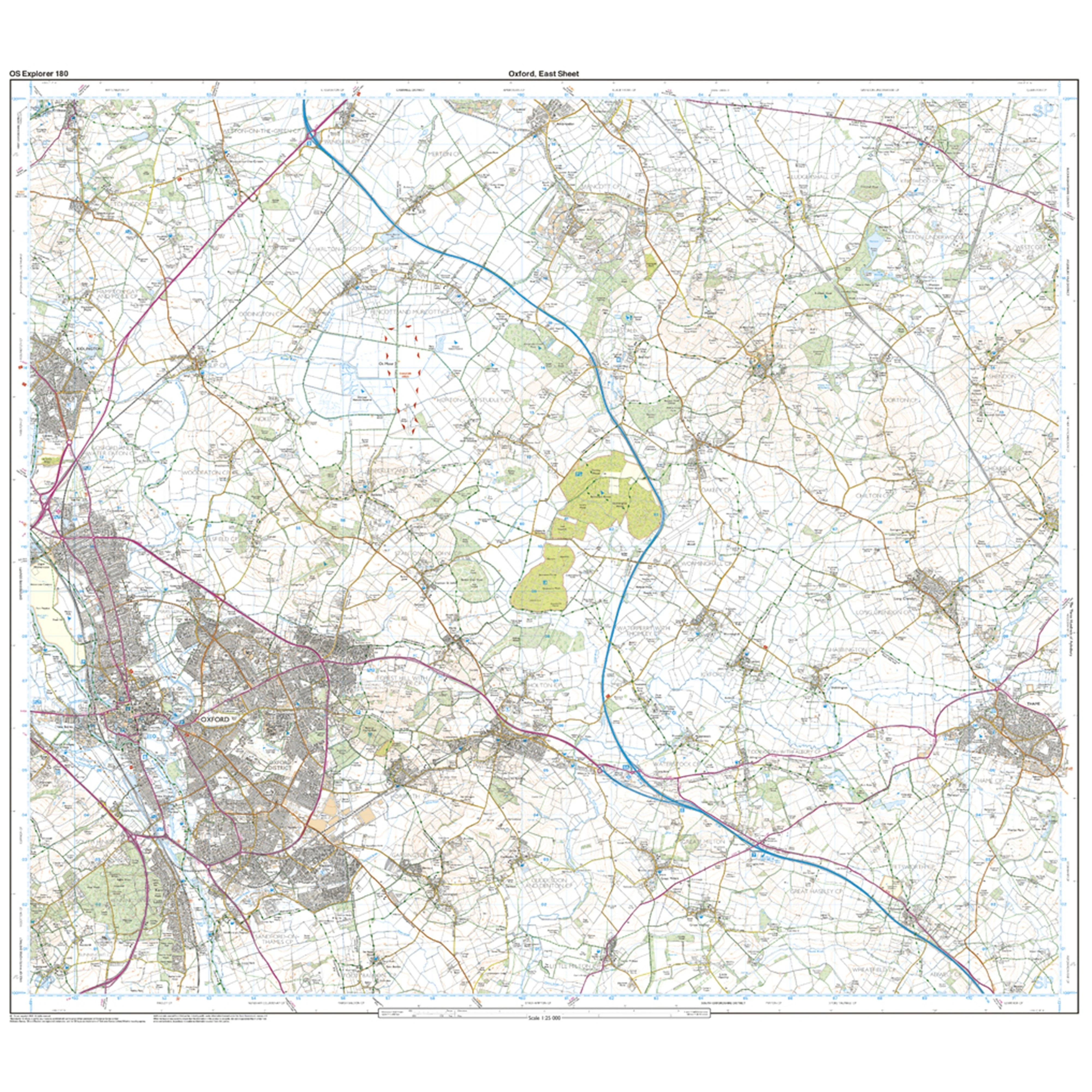 Explorer Active 180 Oxford, Witney & Woodstock Map With Digital Version - Image 3