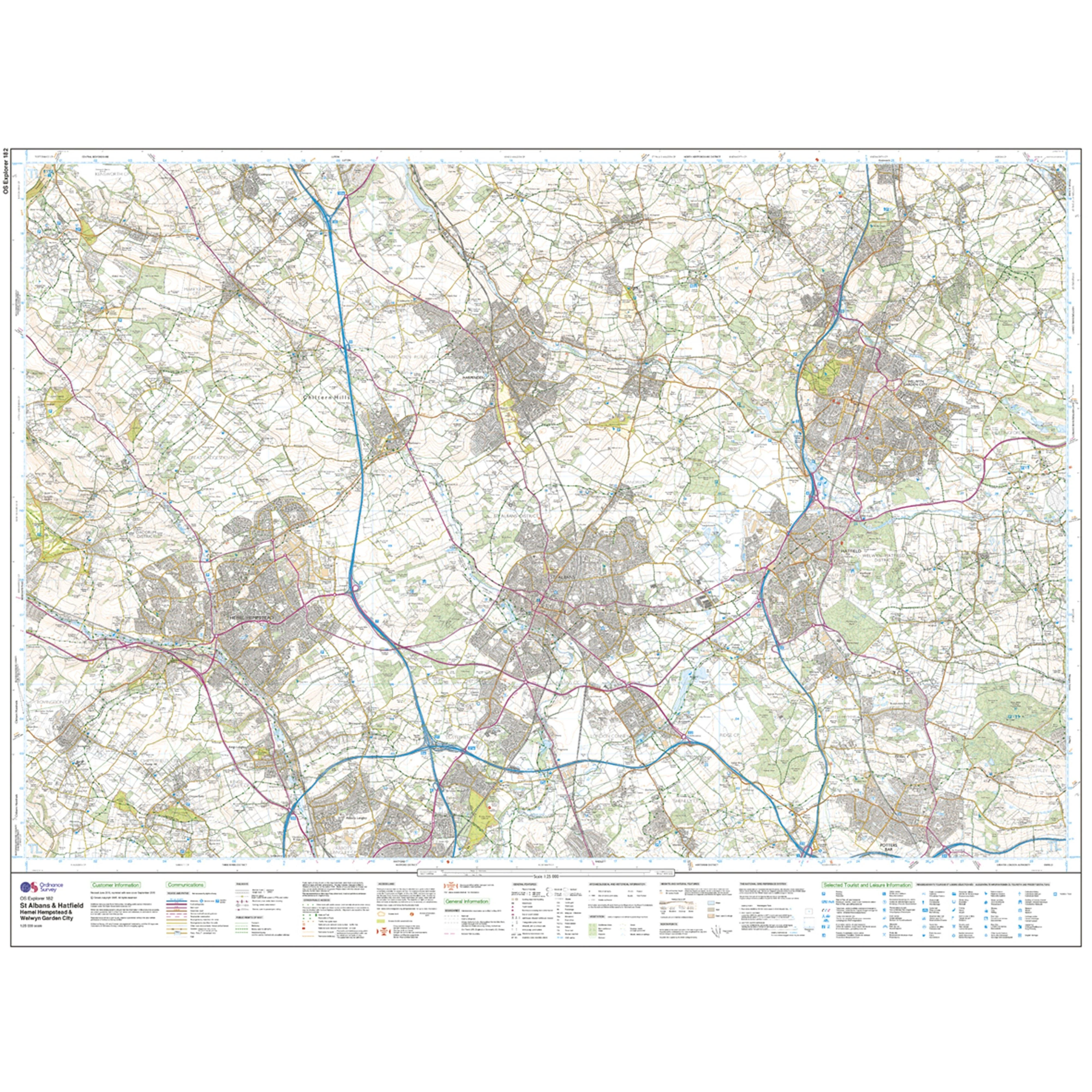 Explorer Active 182 St Albans & Hatfield Map With Digital Version - Image 3