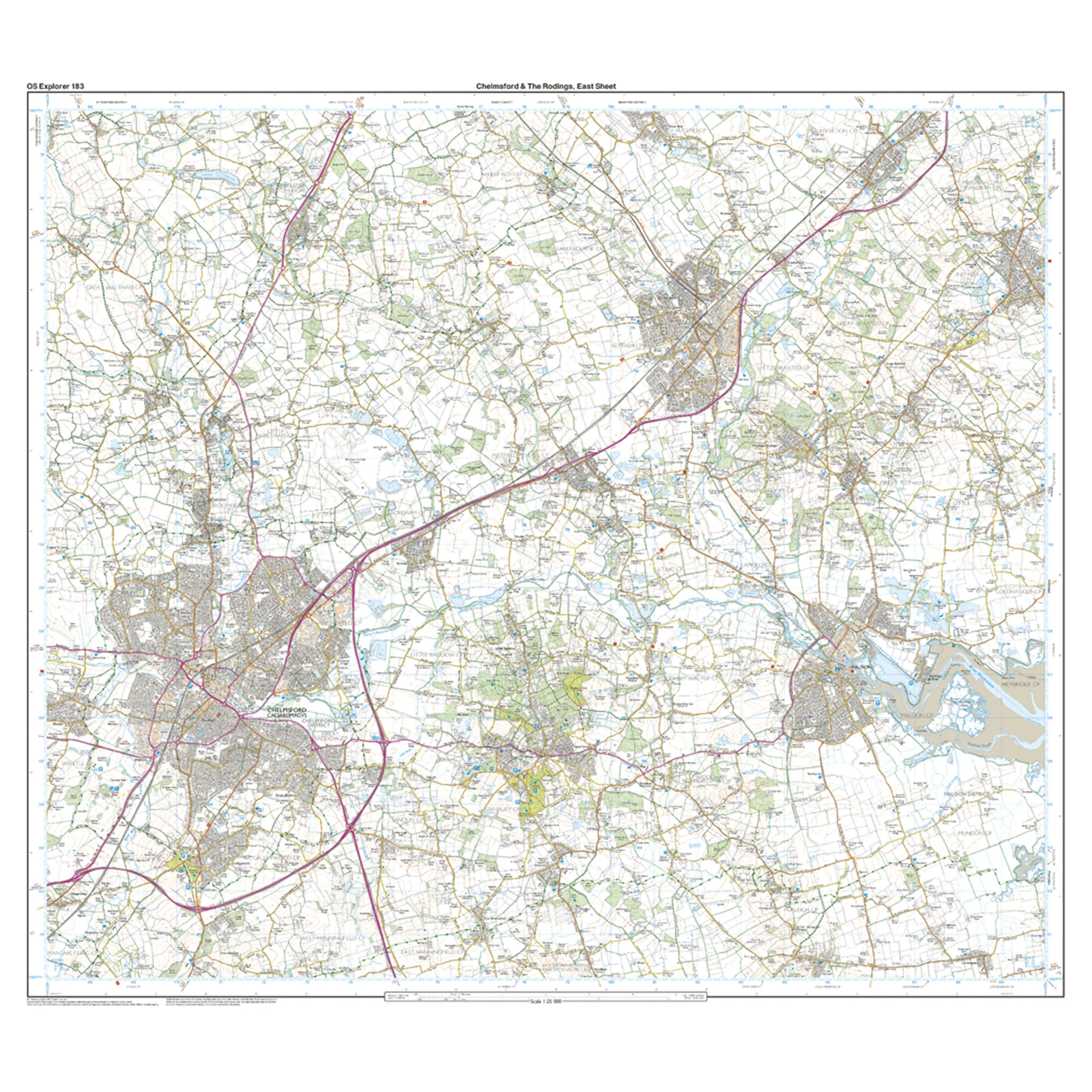 Explorer Active 183 Chelmsford  The Rodings Map With Digital Version - Image 3