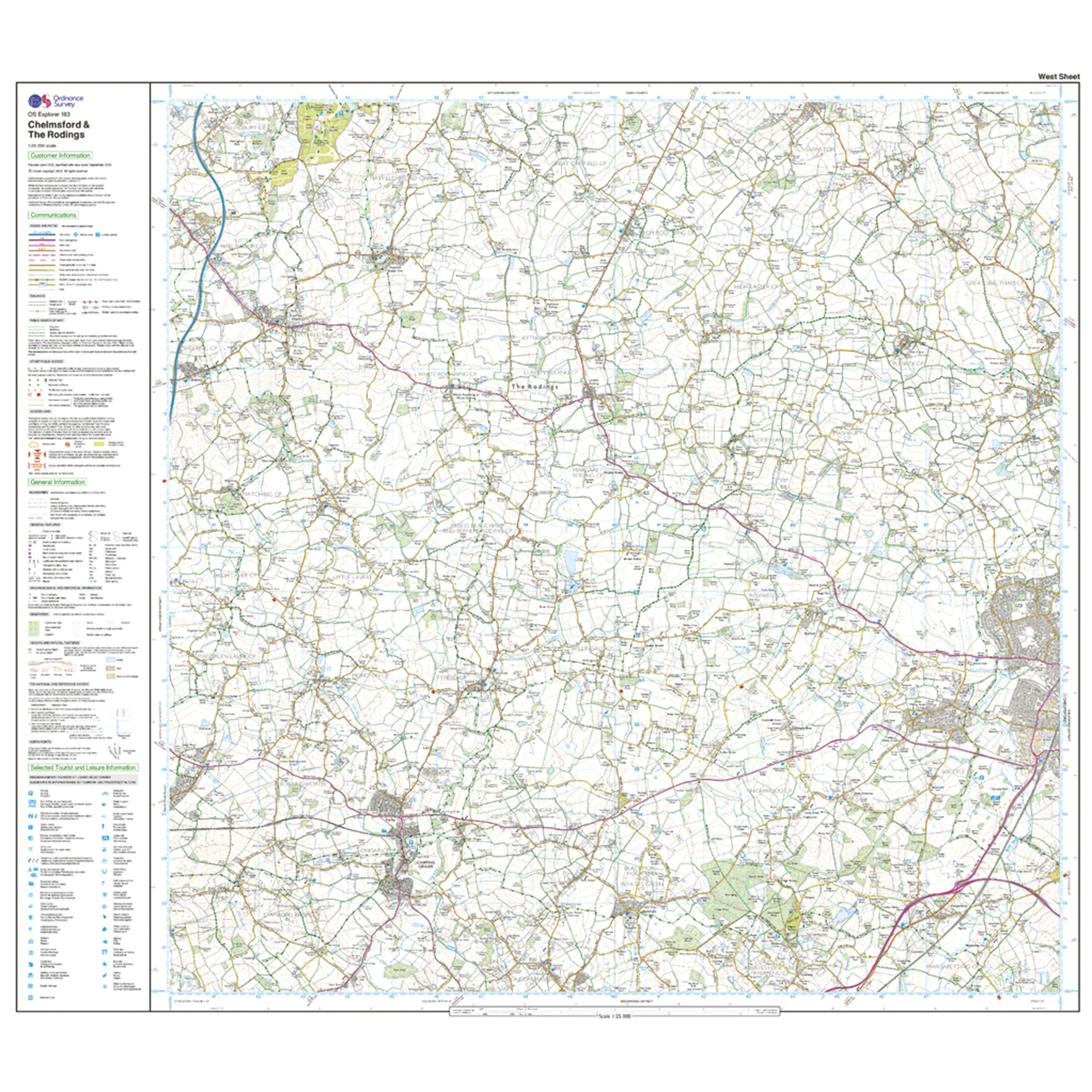 Explorer Active 183 Chelmsford  The Rodings Map With Digital Version - Image 4