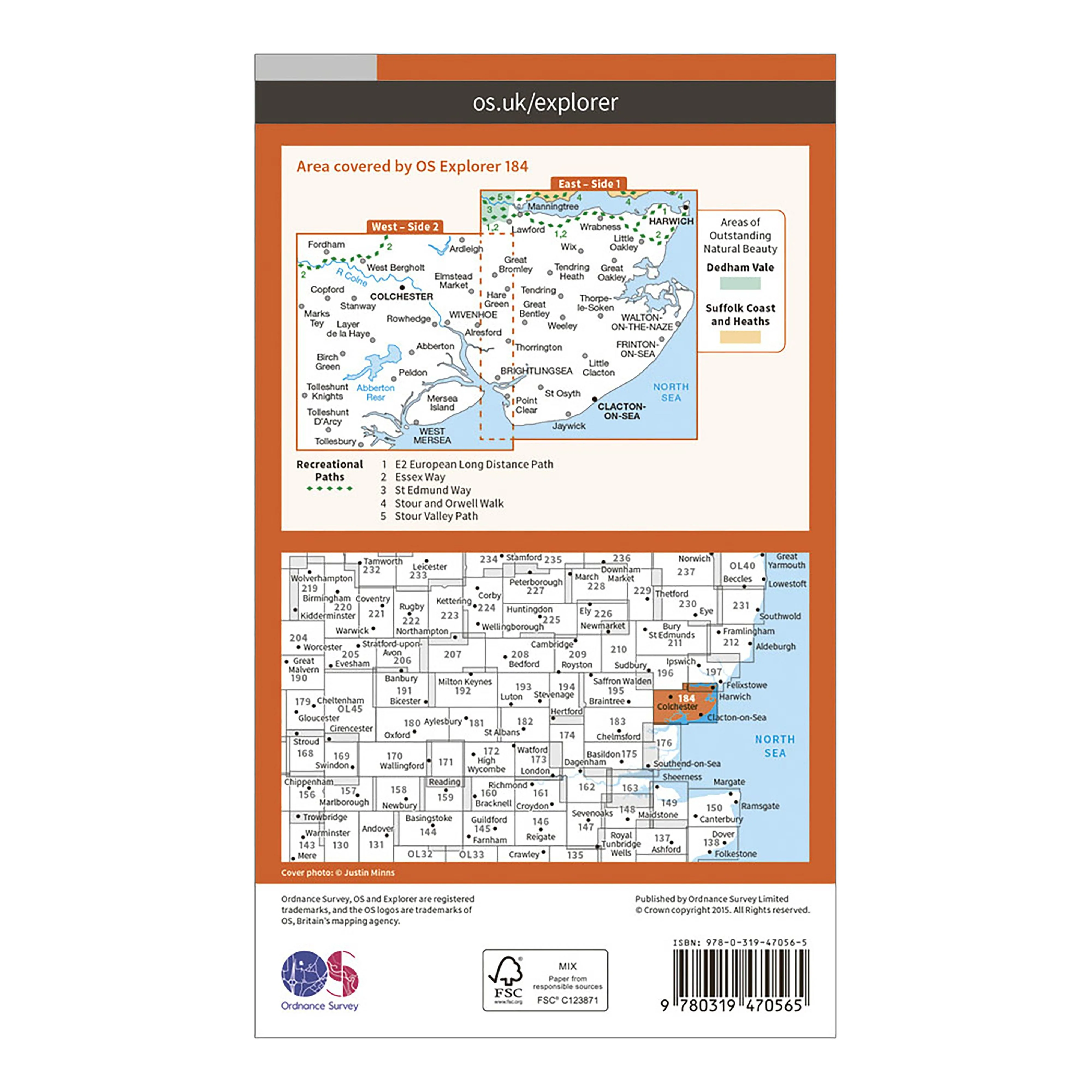 Explorer Active 184 Colchester, Harwick & Clacton-on-Sea Map With Digital Version - Image 2