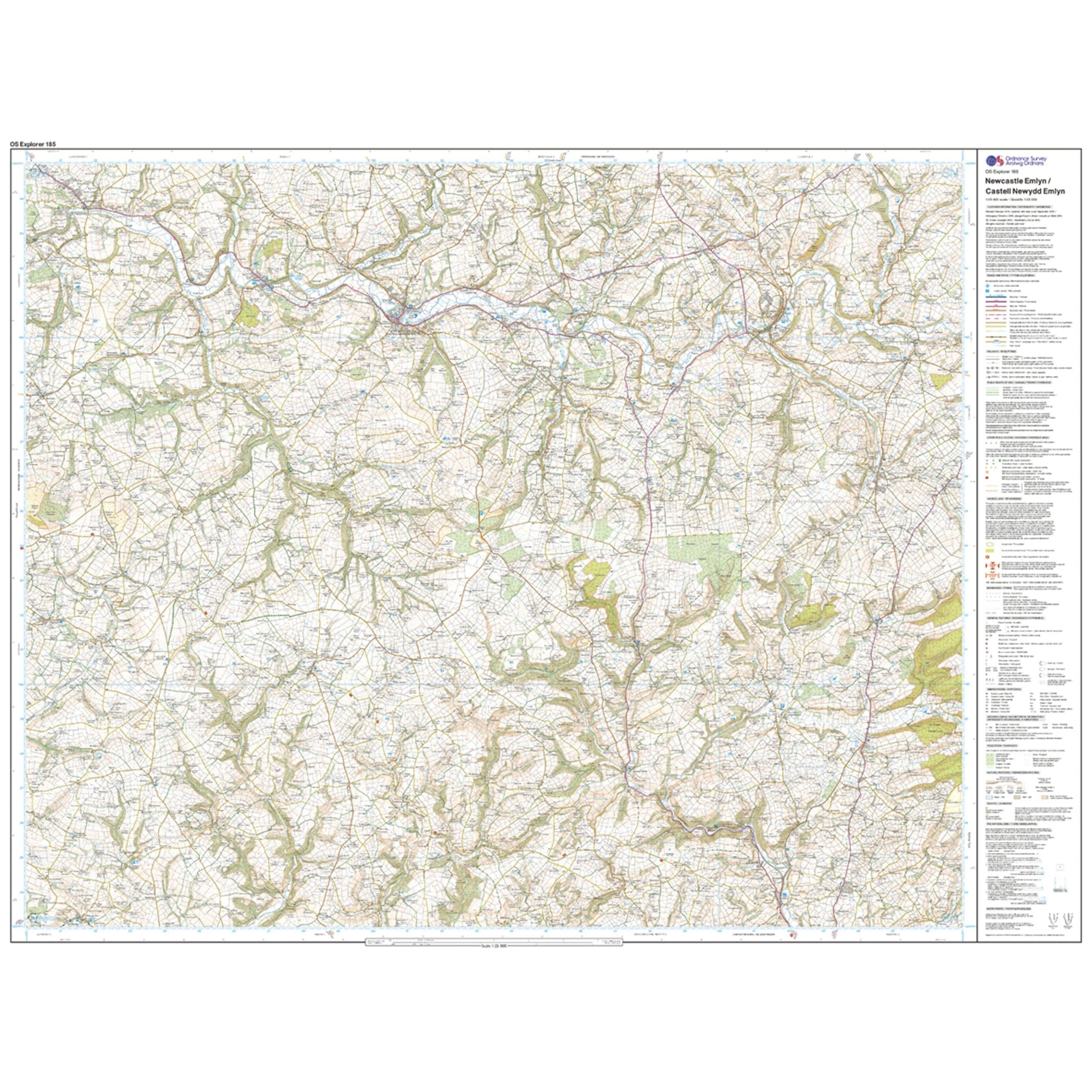 Explorer Active 185 Newcastle Emlyn, Llandysul & Cynwyl Elfed Map With Digital Version - Image 3