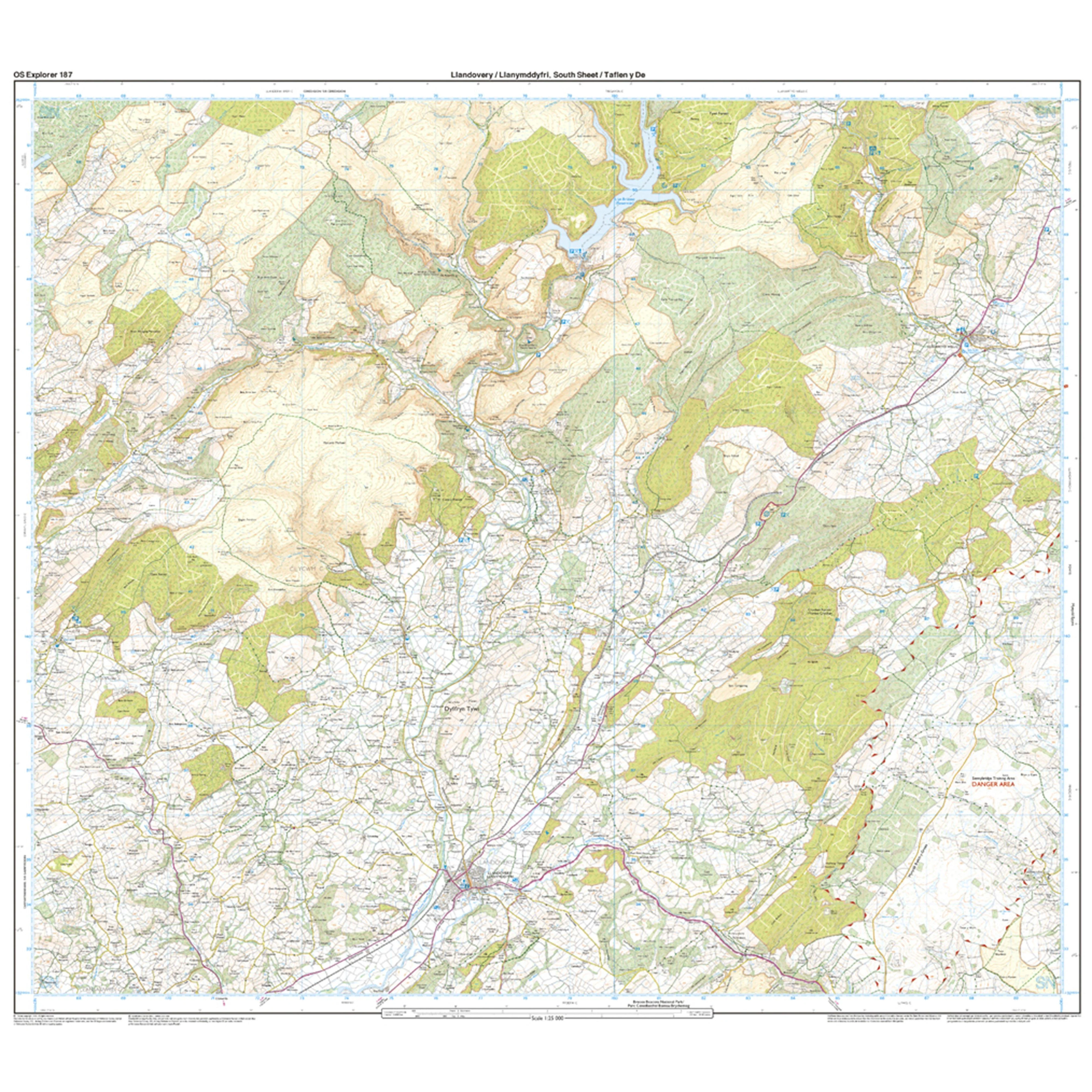 Explorer Active 187 Llandovery Llanwrtyd Wells  Lyn Brianne Map With Digital Version - Image 4