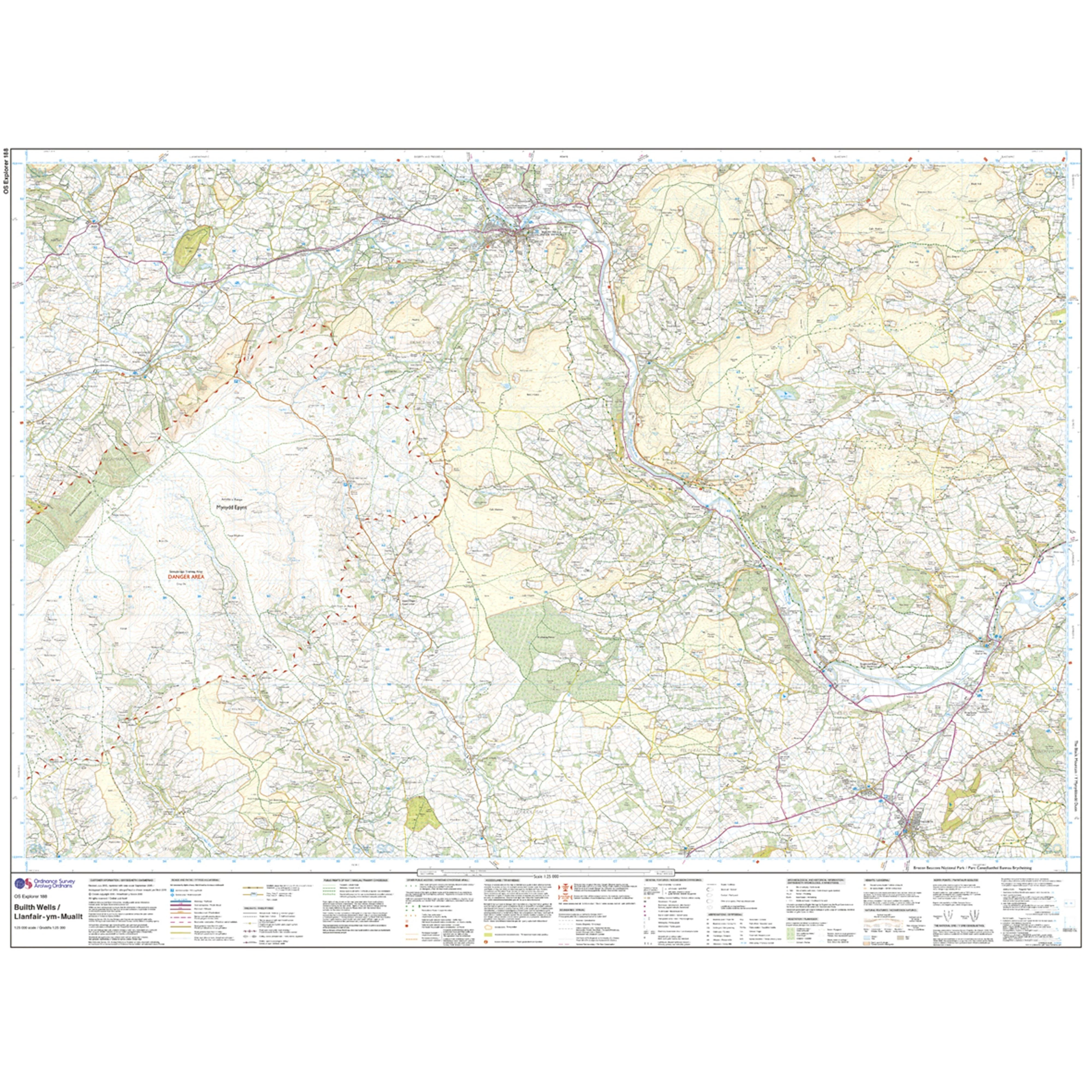 Explorer Active 188 Builth Wells, Painscastle & Talgarth Map With Digital Version - Image 3
