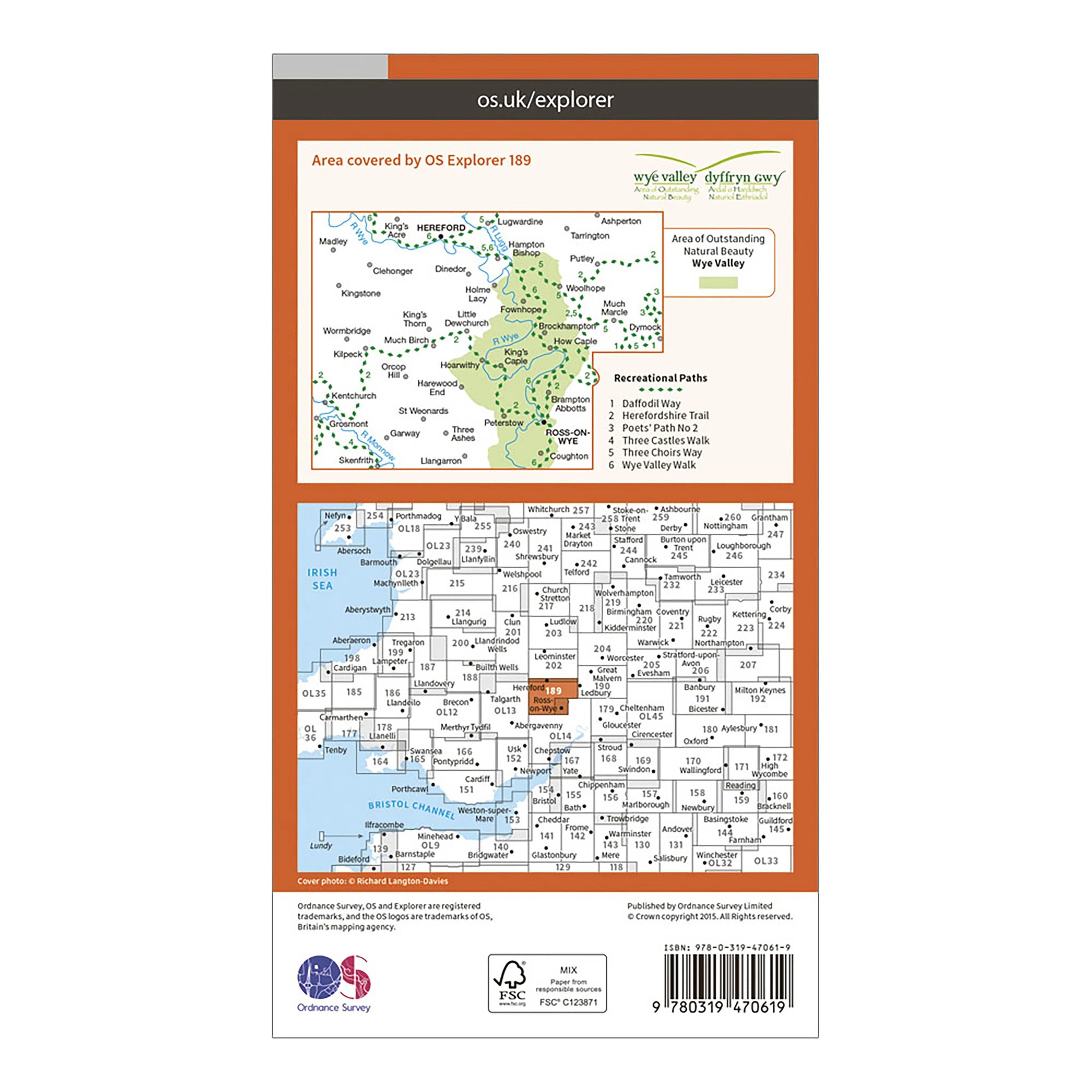 Explorer Active 189 Hereford & Ross-on-Wye Map With Digital Version - Image 2