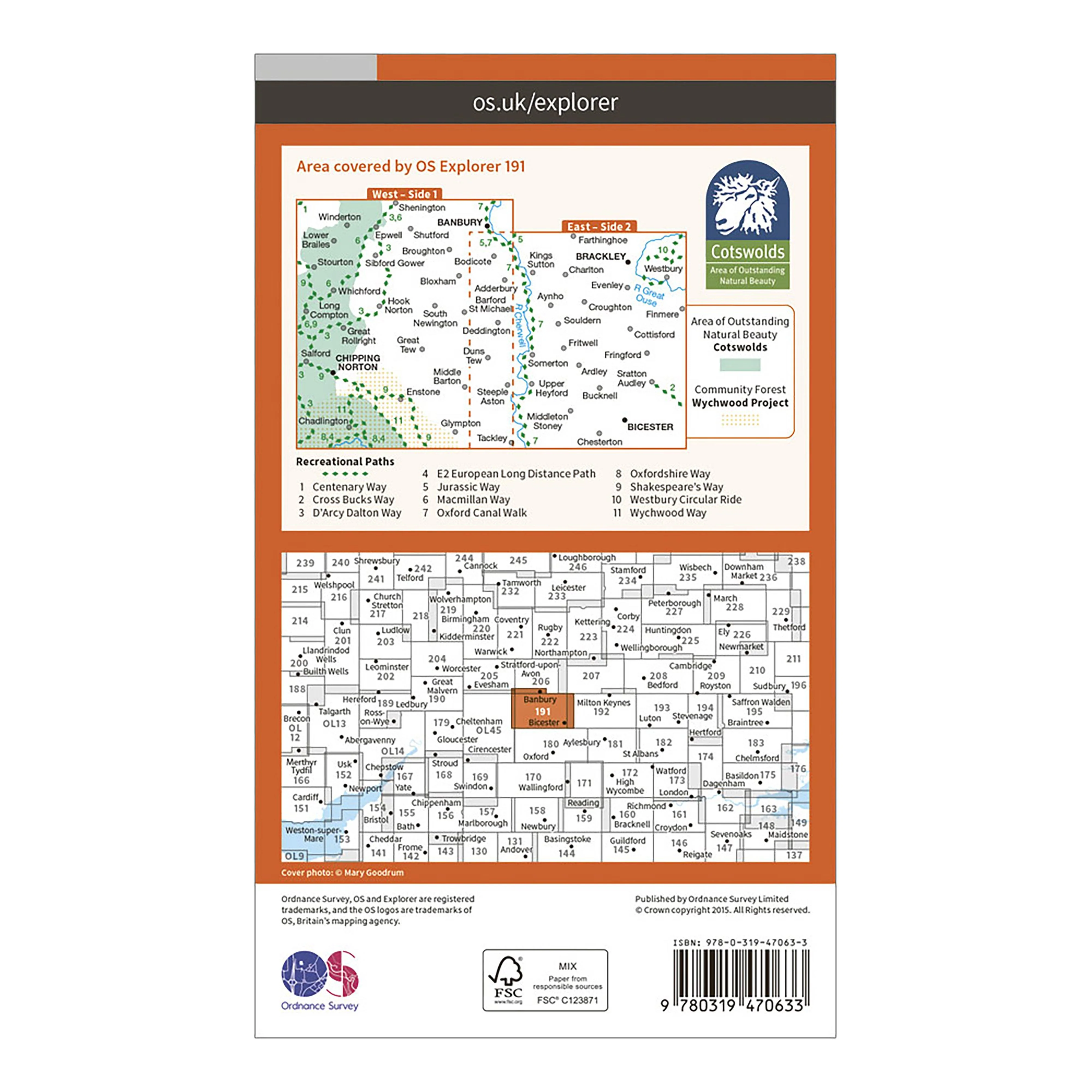 Explorer Active 191 Banbury, Bicester & Chipping Norton Map With Digital Version - Image 2