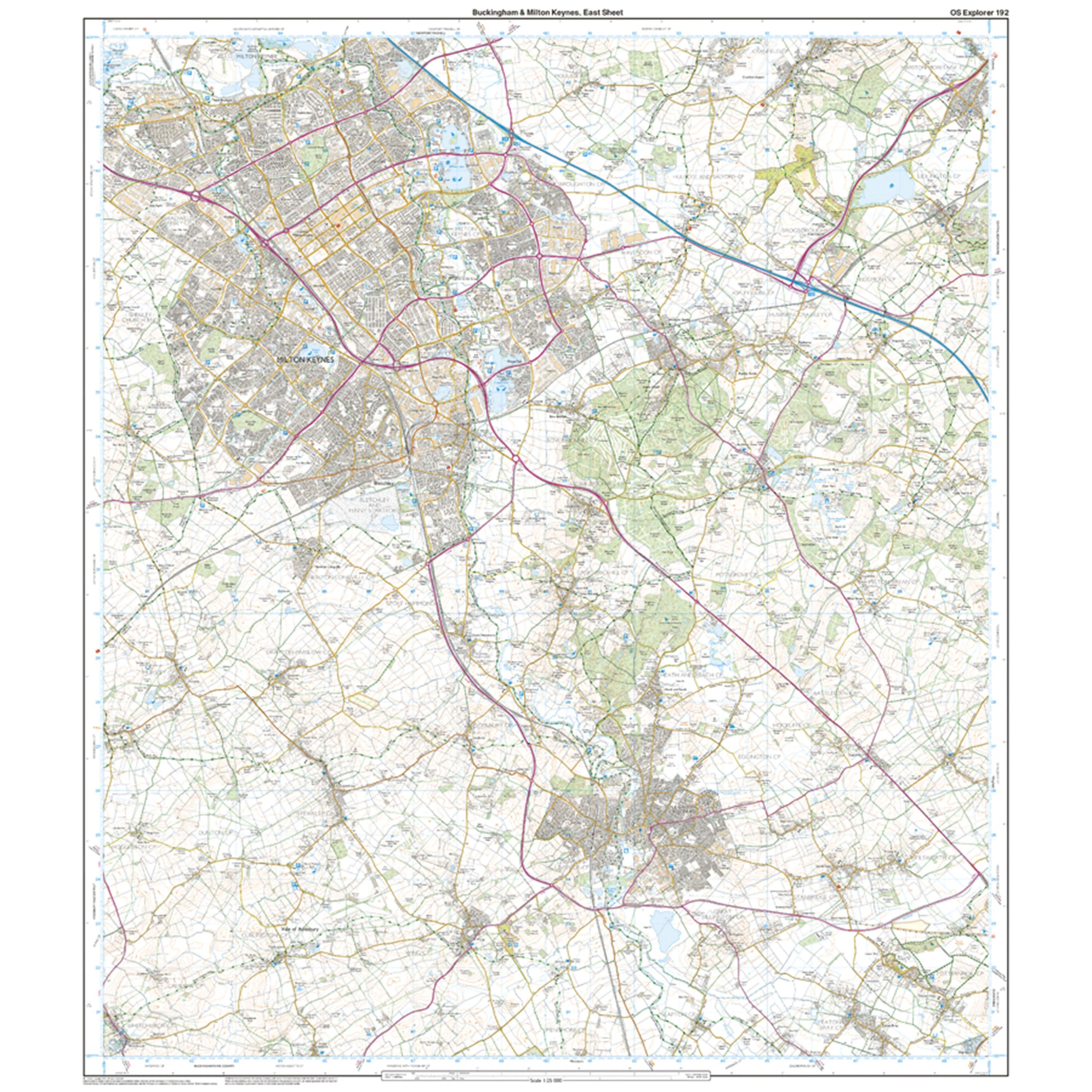 Explorer Active 192 Buckingham & Milton Keynes Map With Digital Version - Image 3