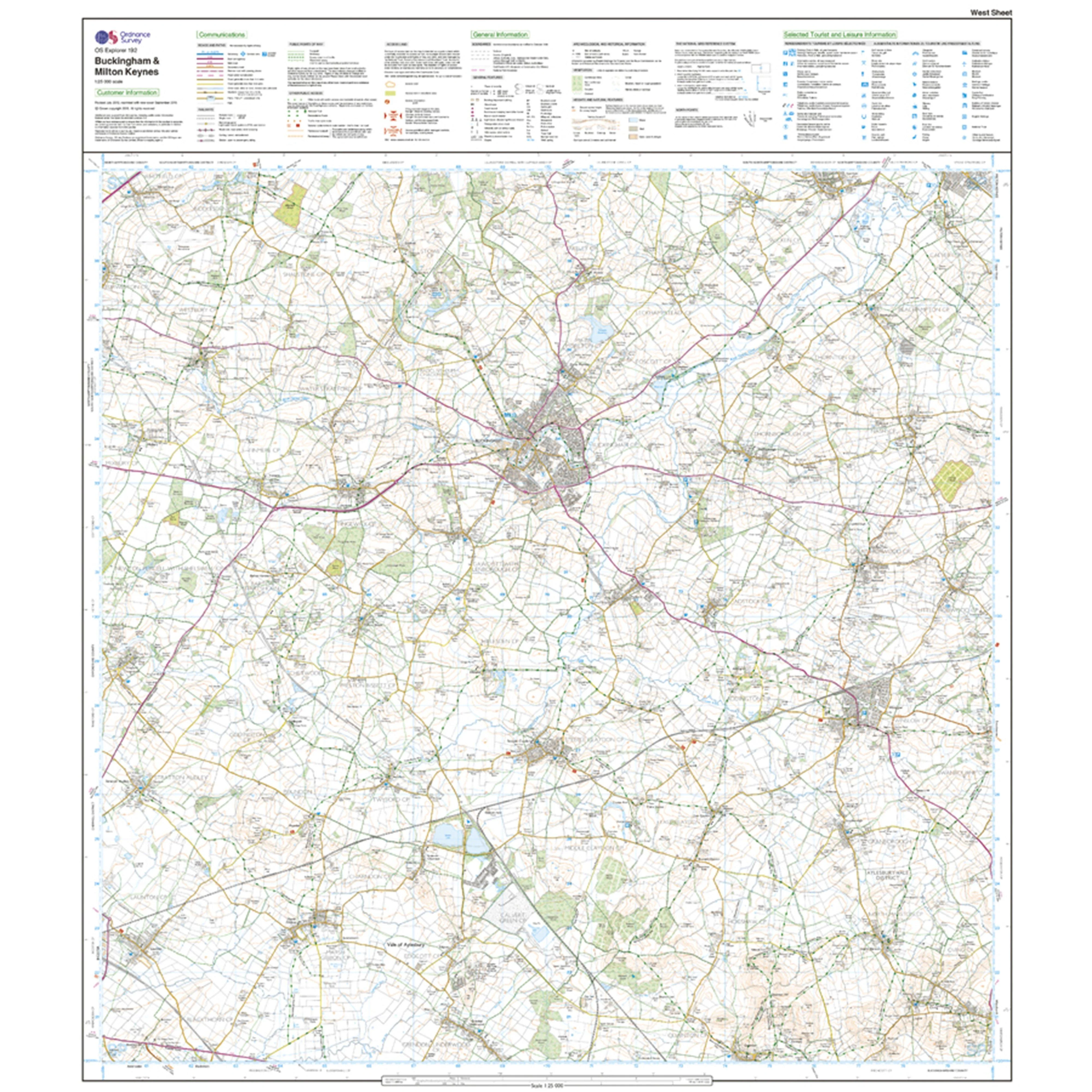 Explorer Active 192 Buckingham & Milton Keynes Map With Digital Version - Image 4
